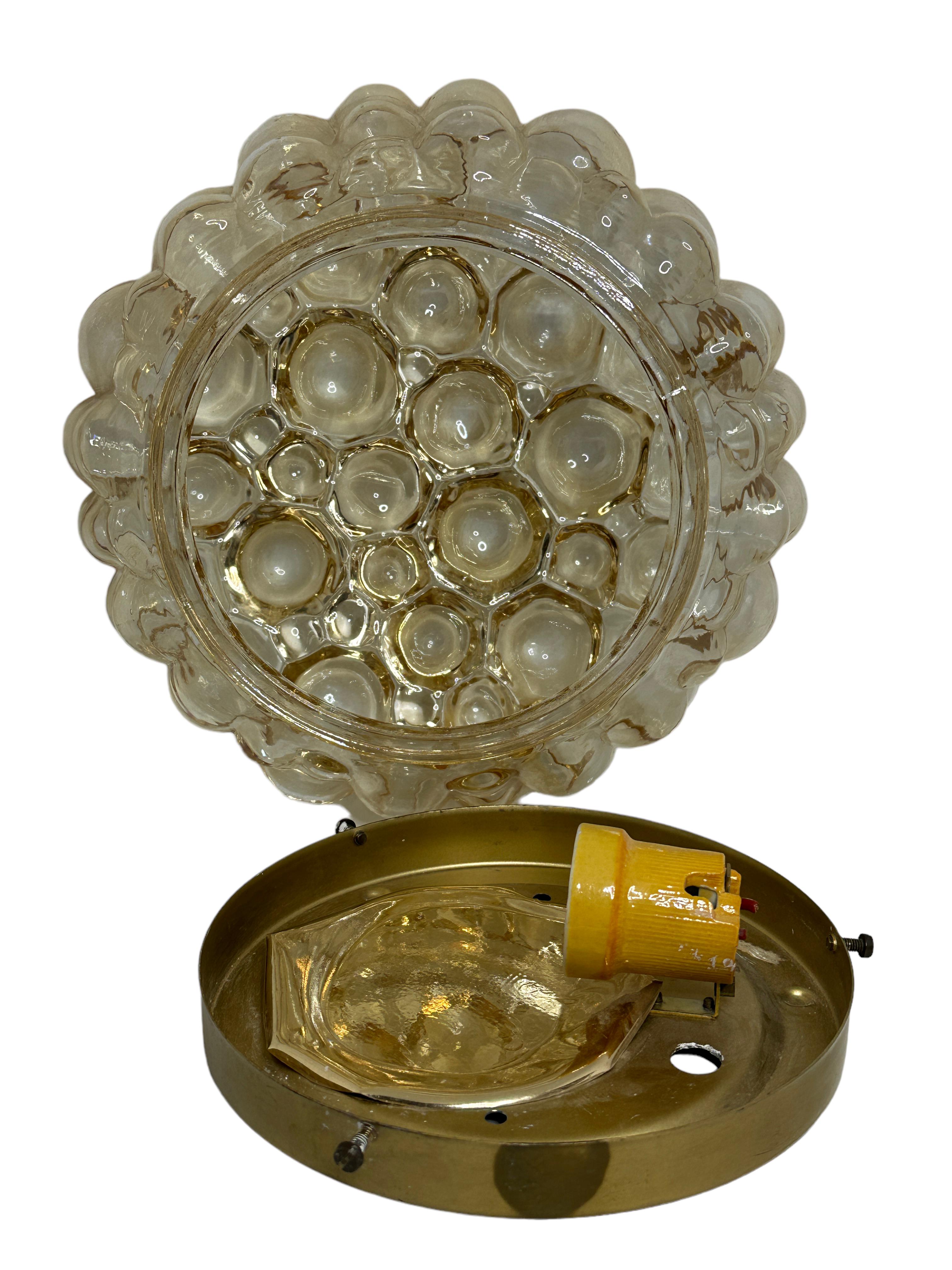 Bubble Glass Flush Mount or Sconce by Helena Tynell for Limburg, Germany, 1960s 3