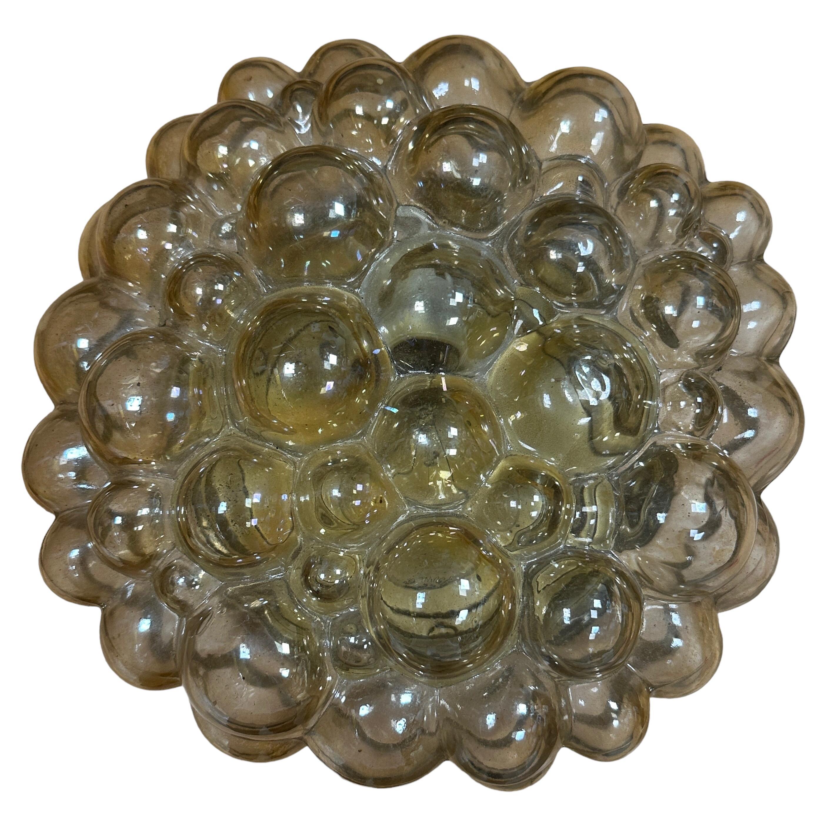 Bubble Glass Flush Mount or Sconce by Helena Tynell for Limburg, Germany, 1960s For Sale