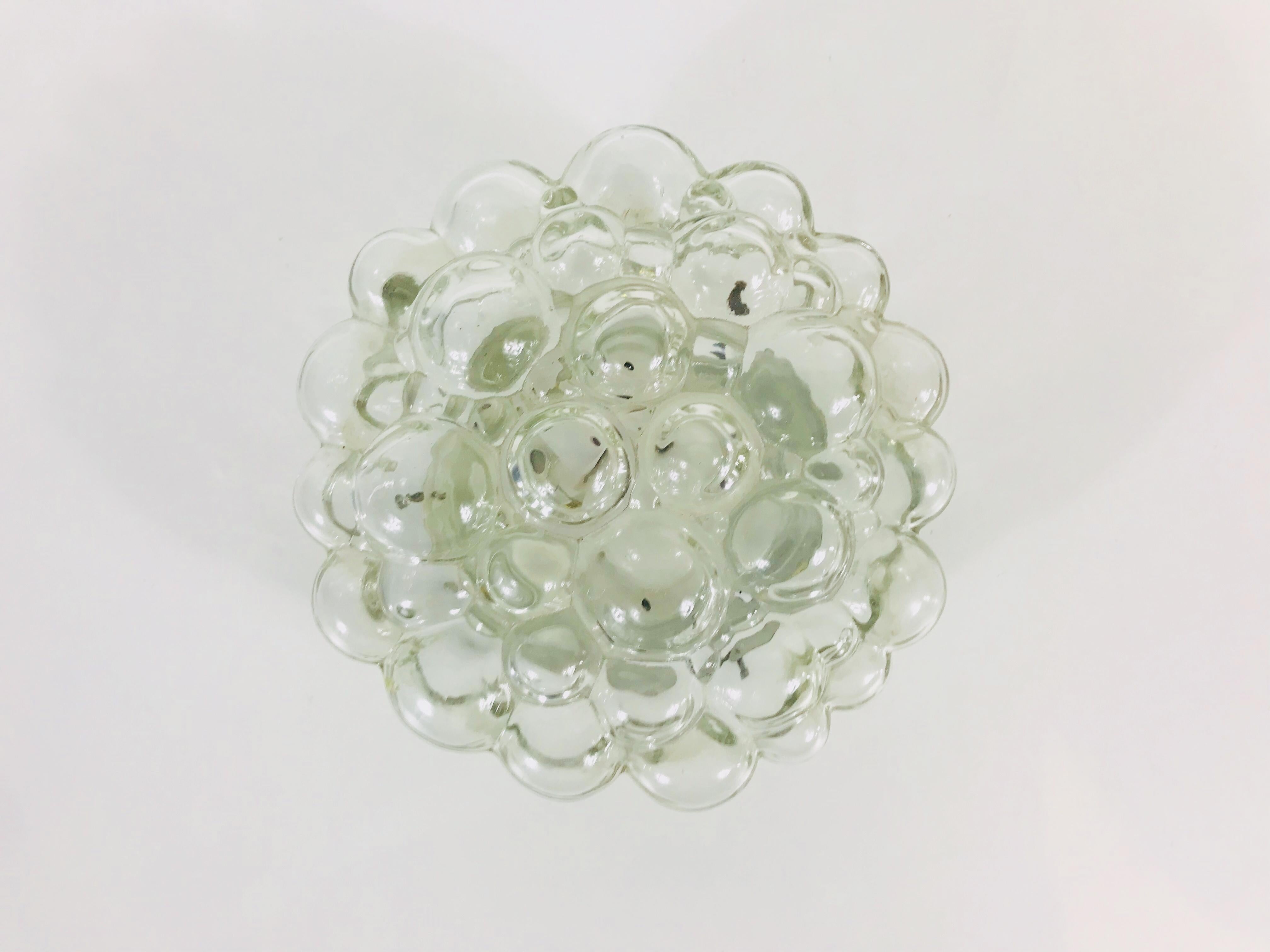 Mid-Century Modern Bubble Glass Flush Mount or Wall Lamp by Helena Tynell for Limburg, 1960s