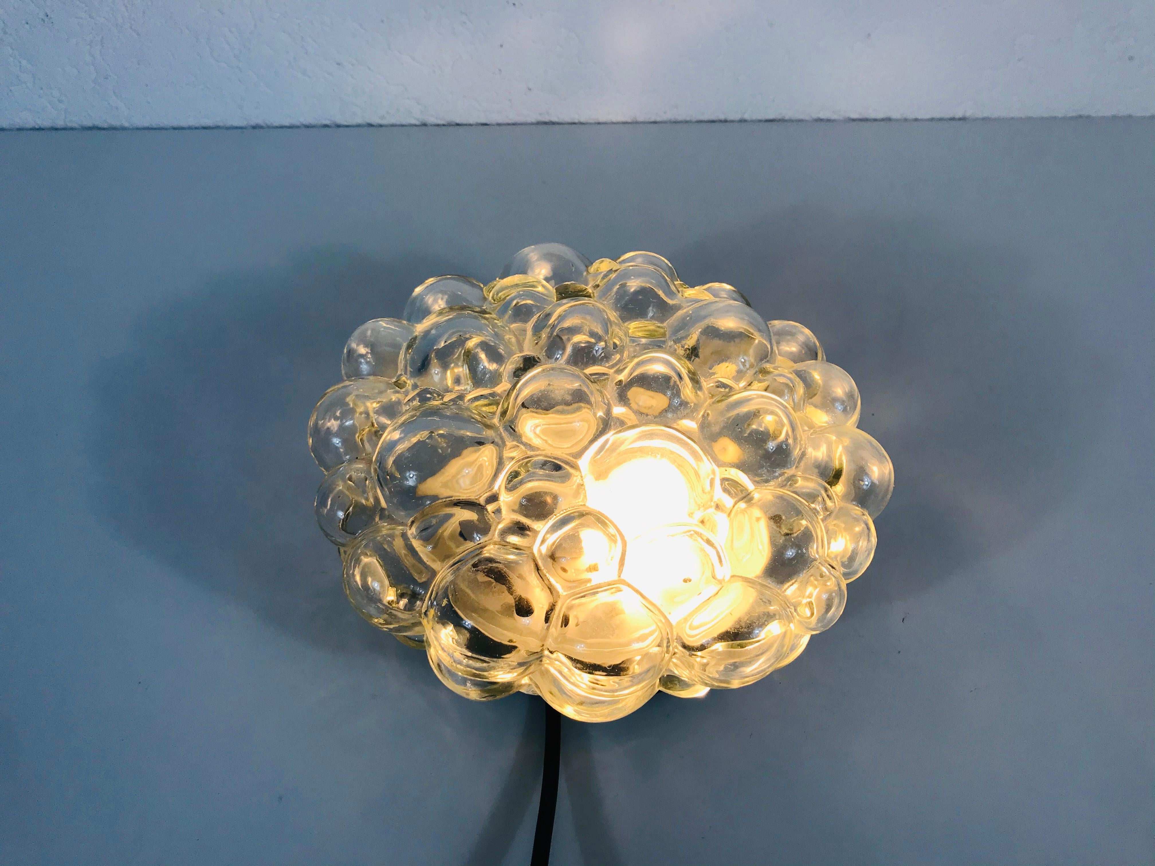 Bubble Glass Flush Mount or Wall Lamp by Helena Tynell for Limburg, 1960s 2