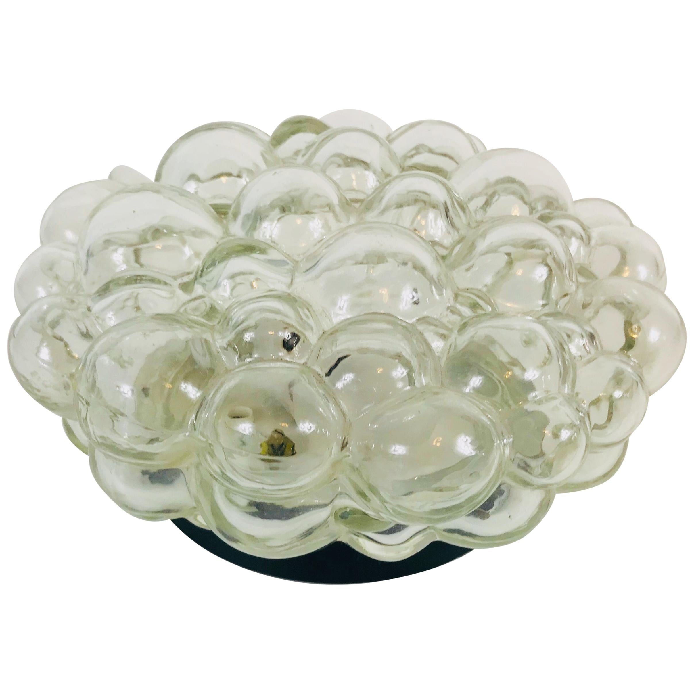 Bubble Glass Flush Mount or Wall Lamp by Helena Tynell for Limburg, 1960s