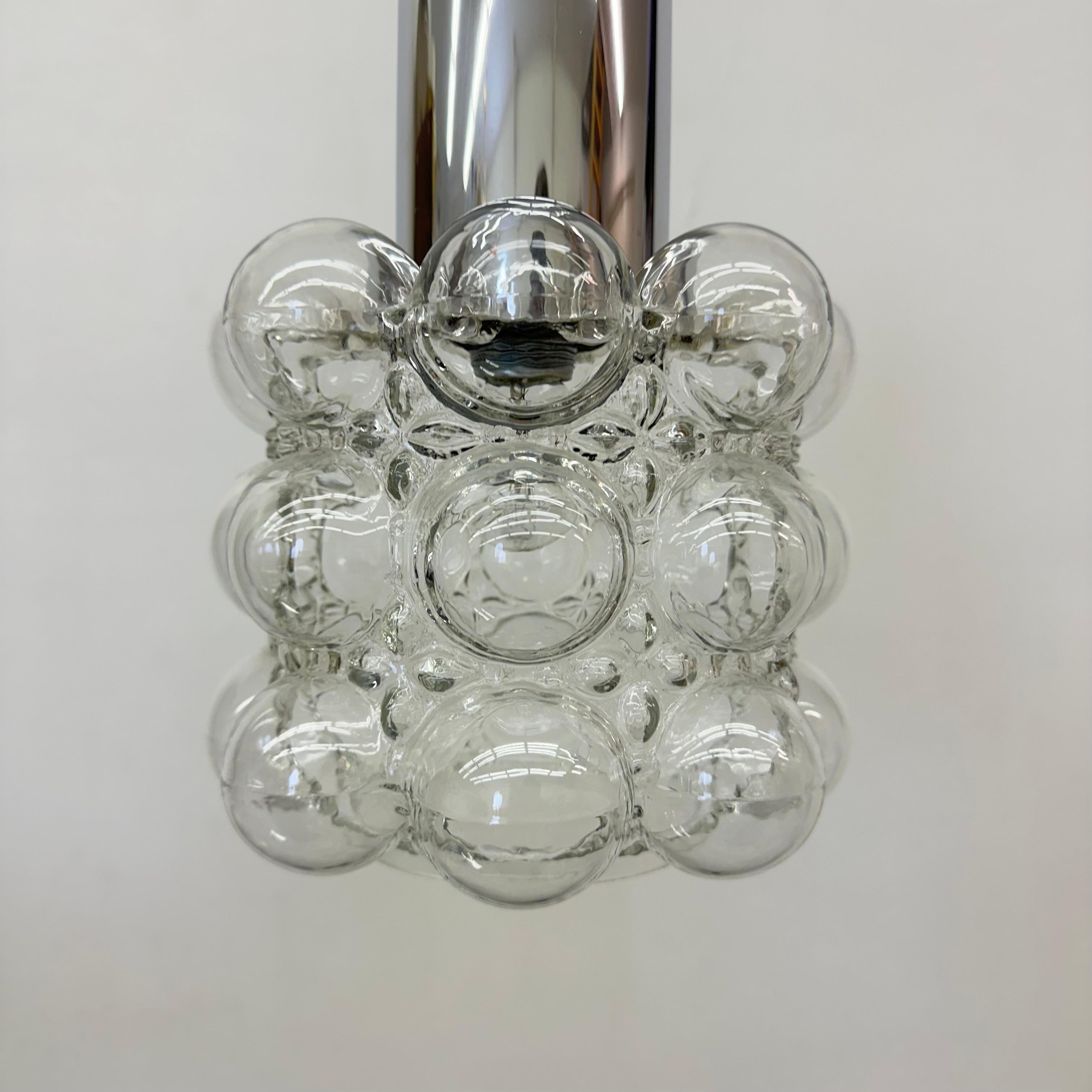 Bubble Glass Pendant by Helena Tynell for Limburg, Germany, 1970s For Sale 4