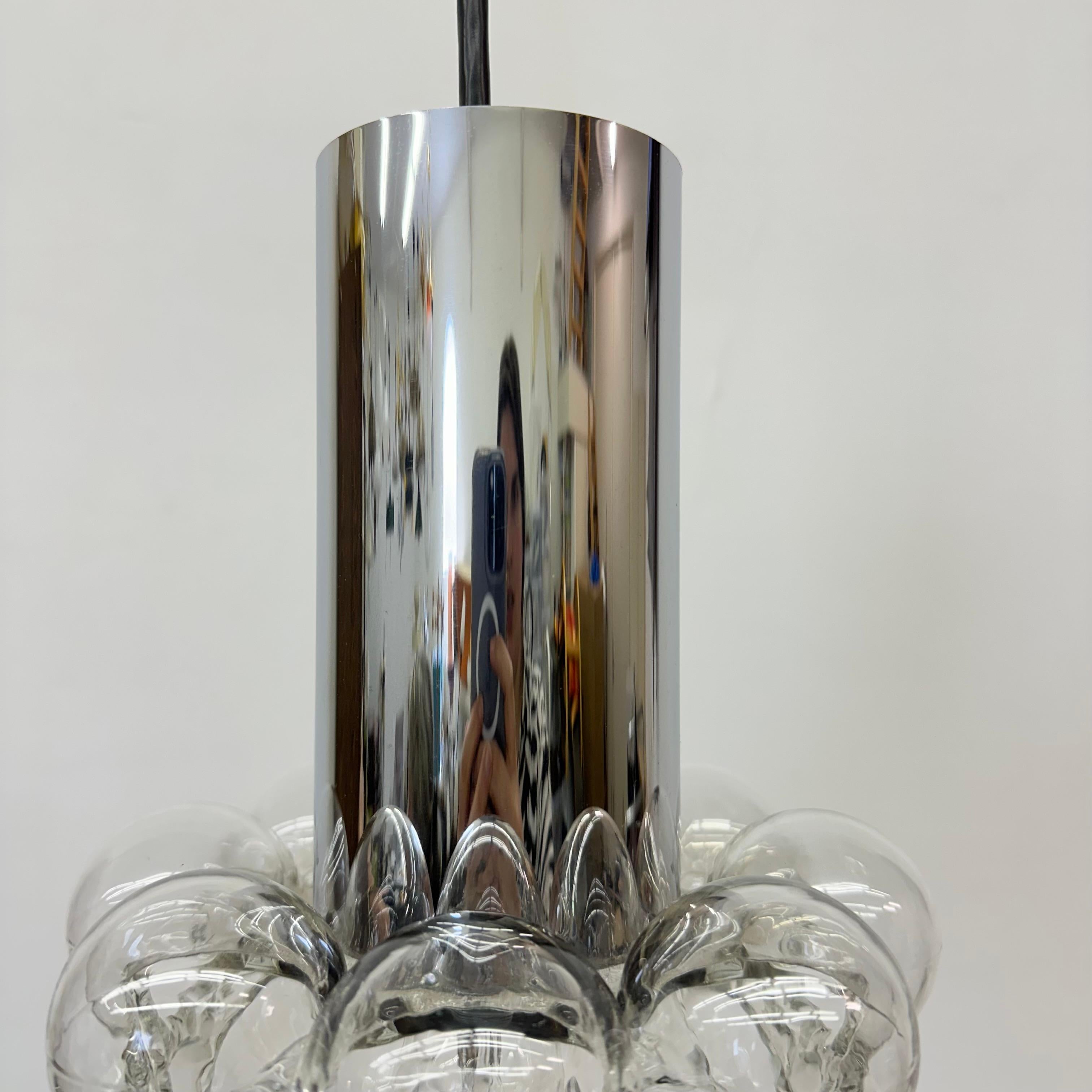 Bubble Glass Pendant by Helena Tynell for Limburg, Germany, 1970s For Sale 5