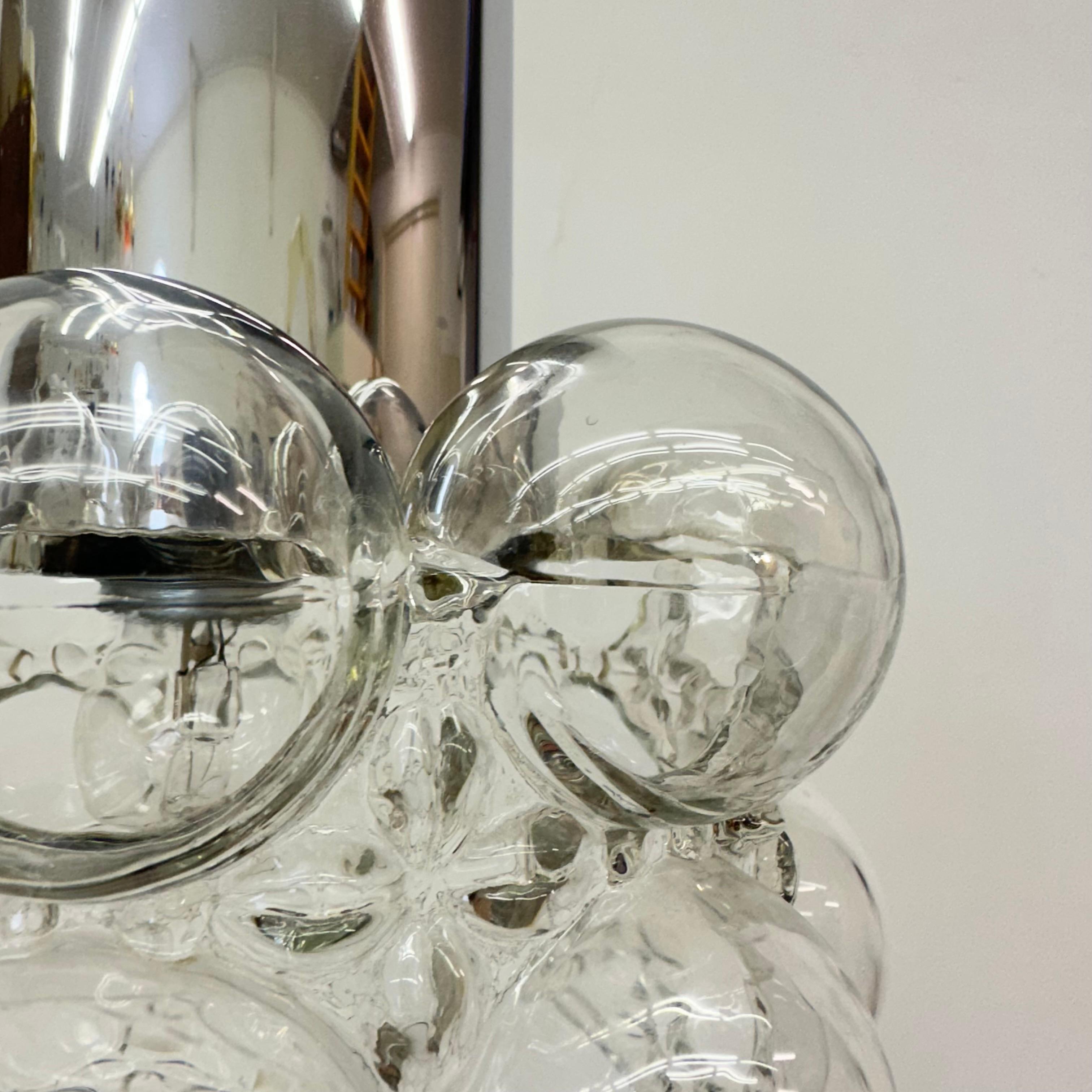 Bubble Glass Pendant by Helena Tynell for Limburg, Germany, 1970s For Sale 12