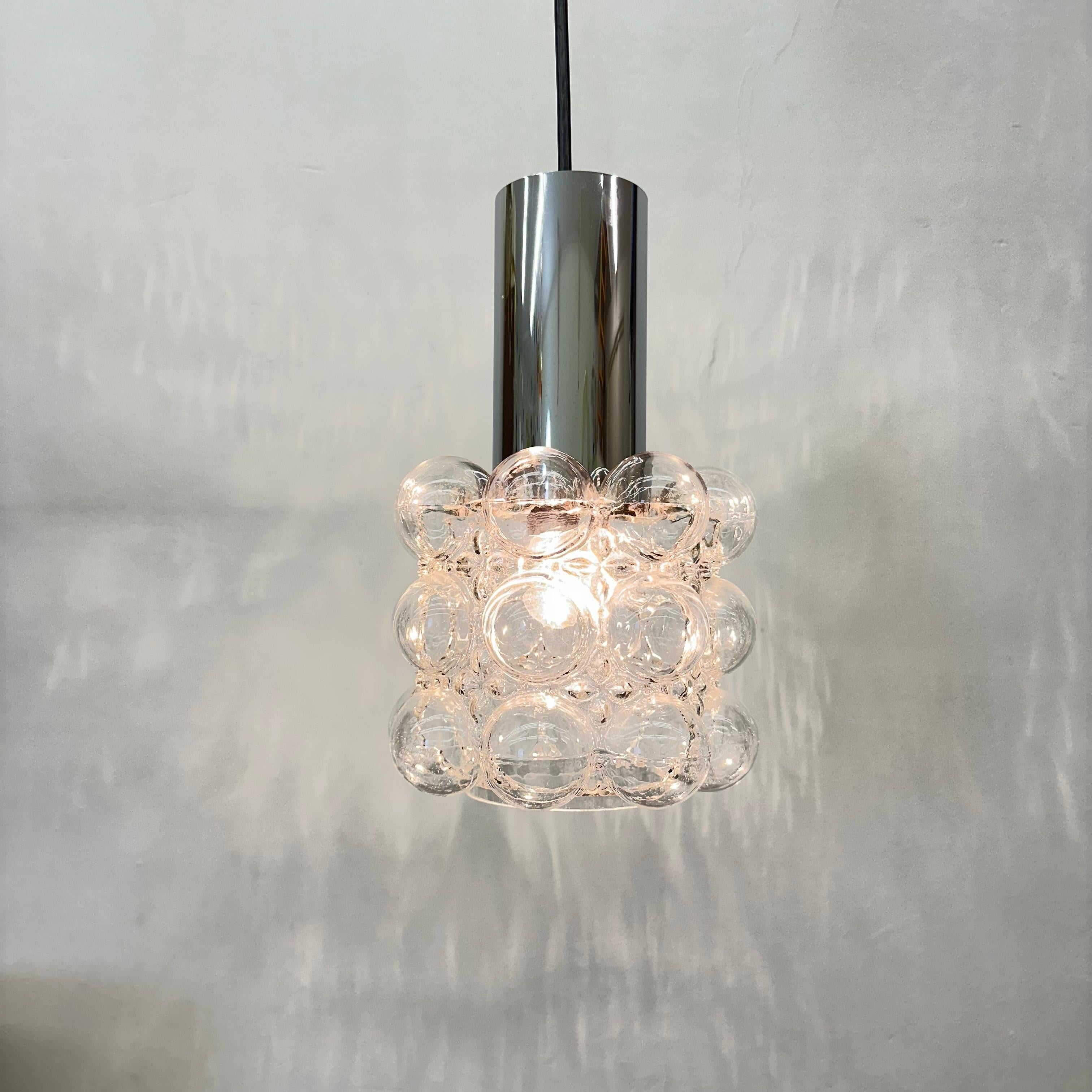 Bubble Glass Pendant by Helena Tynell for Limburg, Germany, 1970s In Good Condition For Sale In Delft, NL