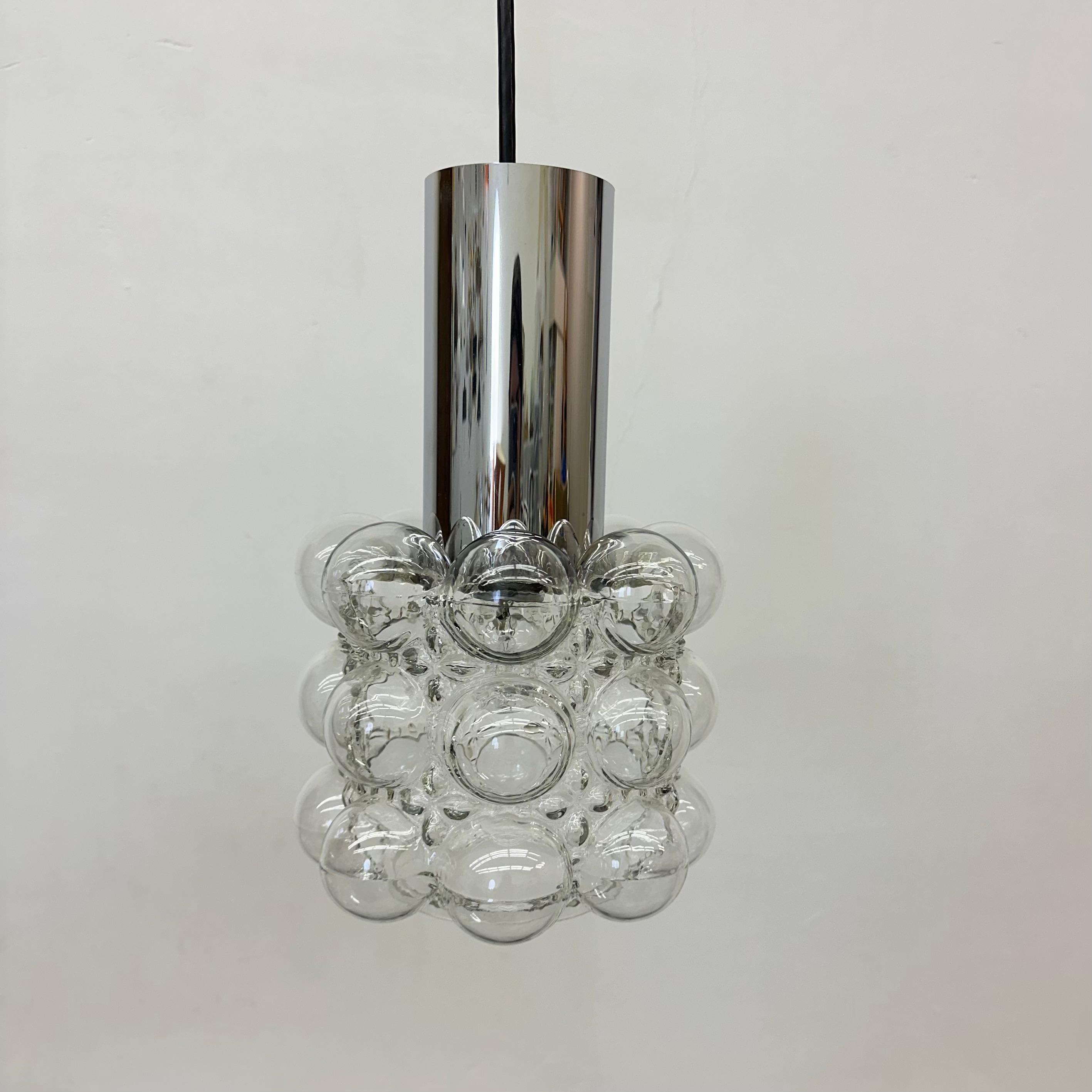 Bubble Glass Pendant by Helena Tynell for Limburg, Germany, 1970s For Sale 2