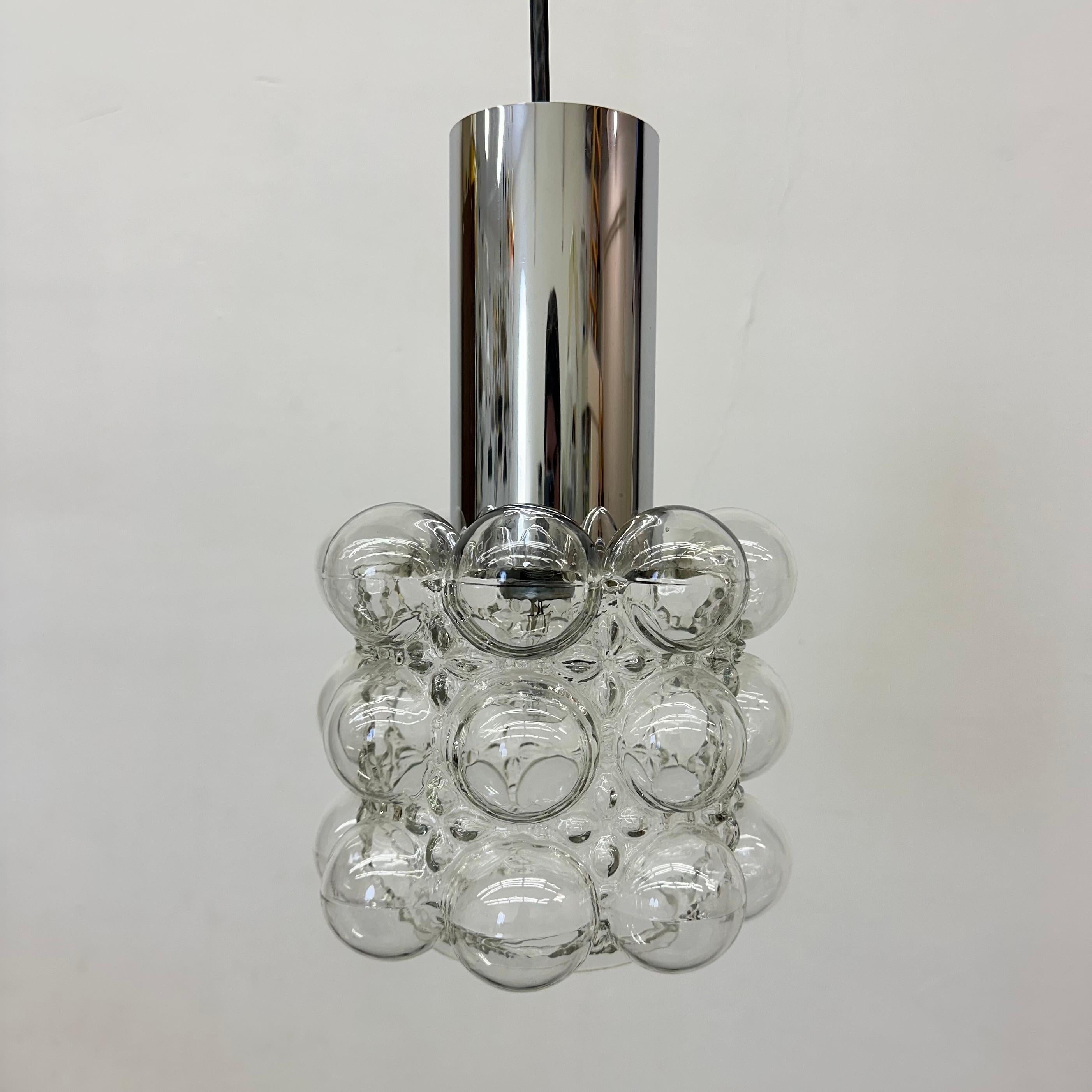 Bubble Glass Pendant by Helena Tynell for Limburg, Germany, 1970s For Sale 3