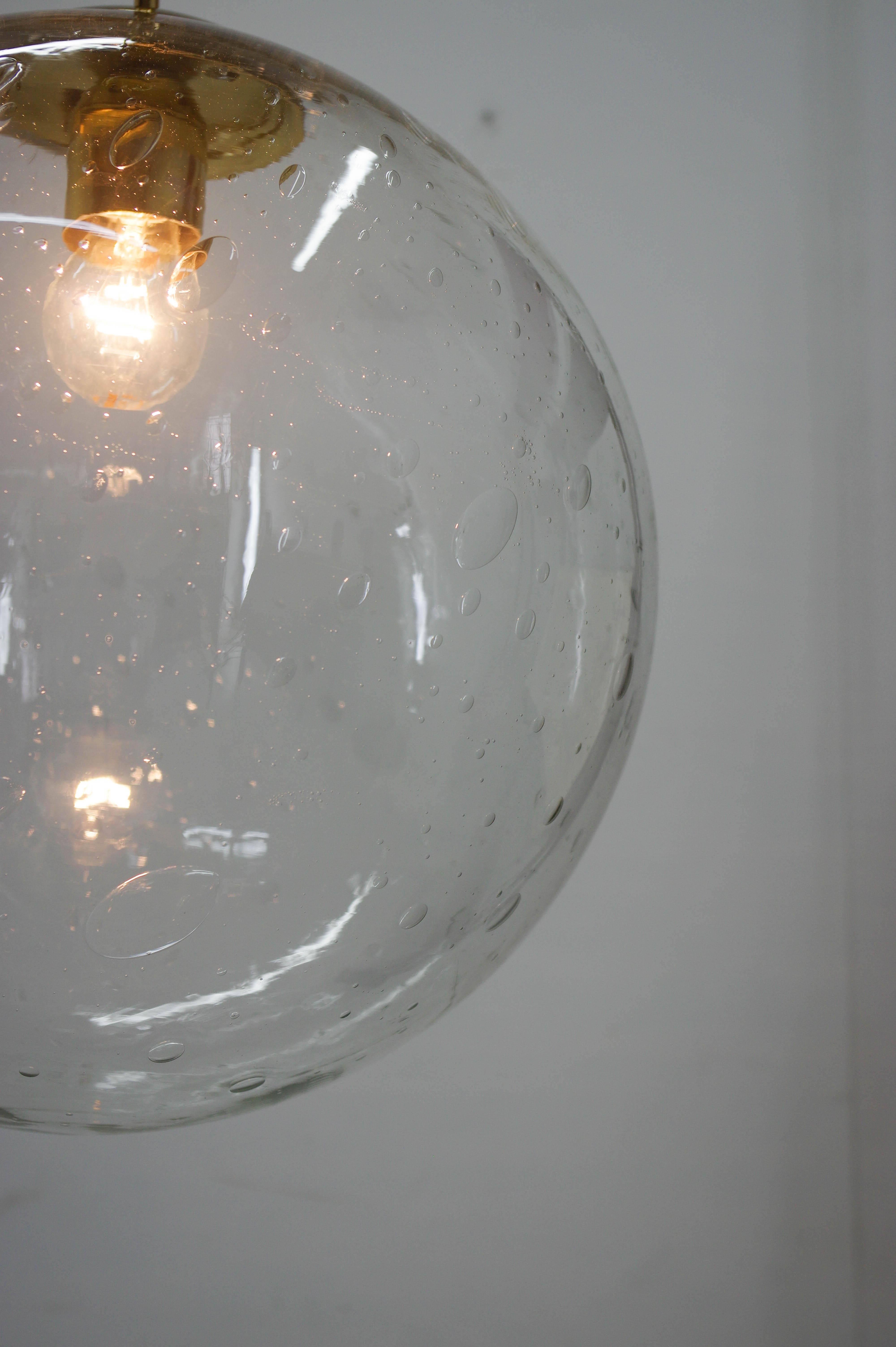 Bubble Glass Pendant by Kamenicky Senov, 1970s For Sale 3
