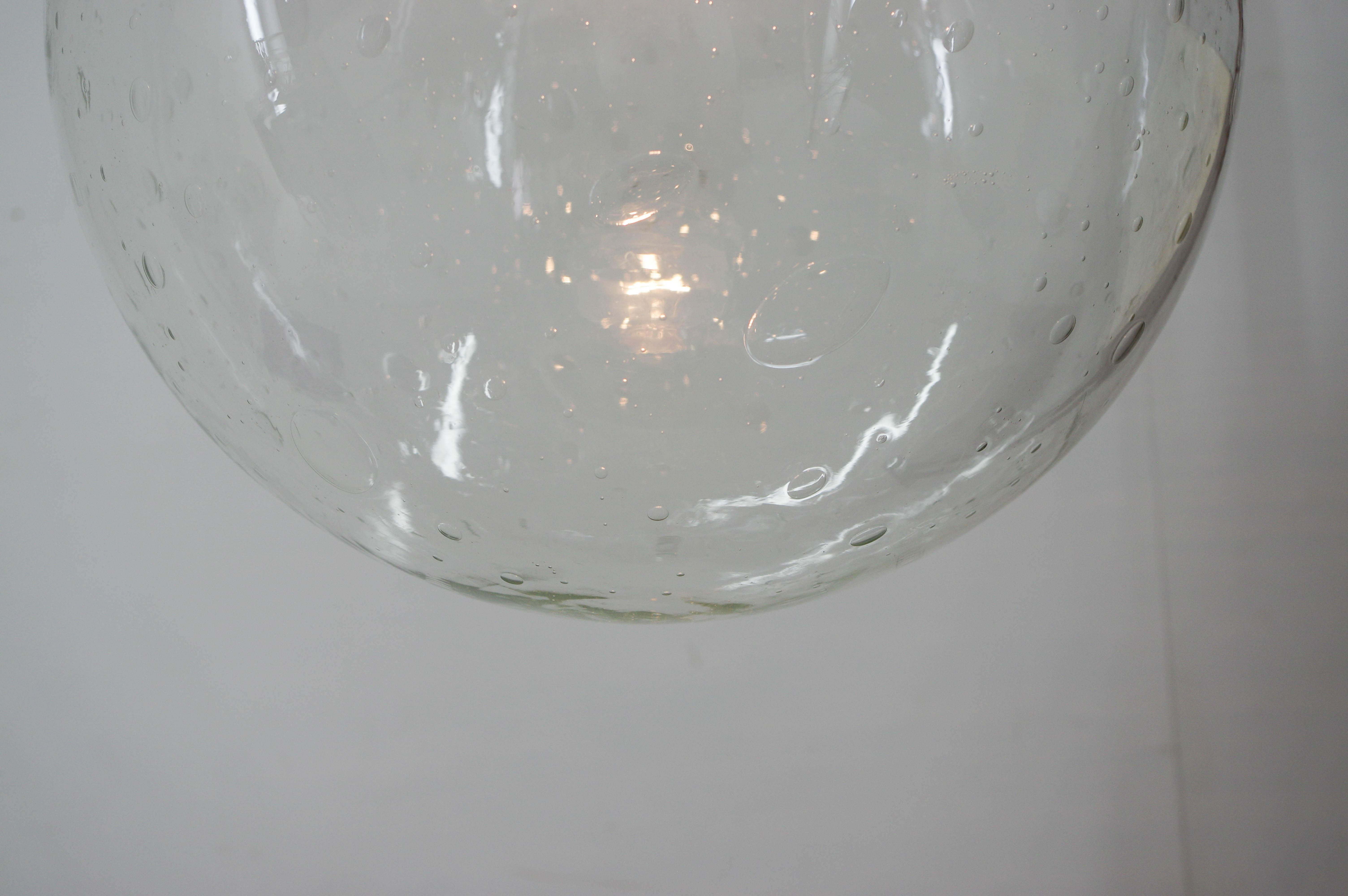 Bubble Glass Pendant by Kamenicky Senov, 1970s For Sale 4