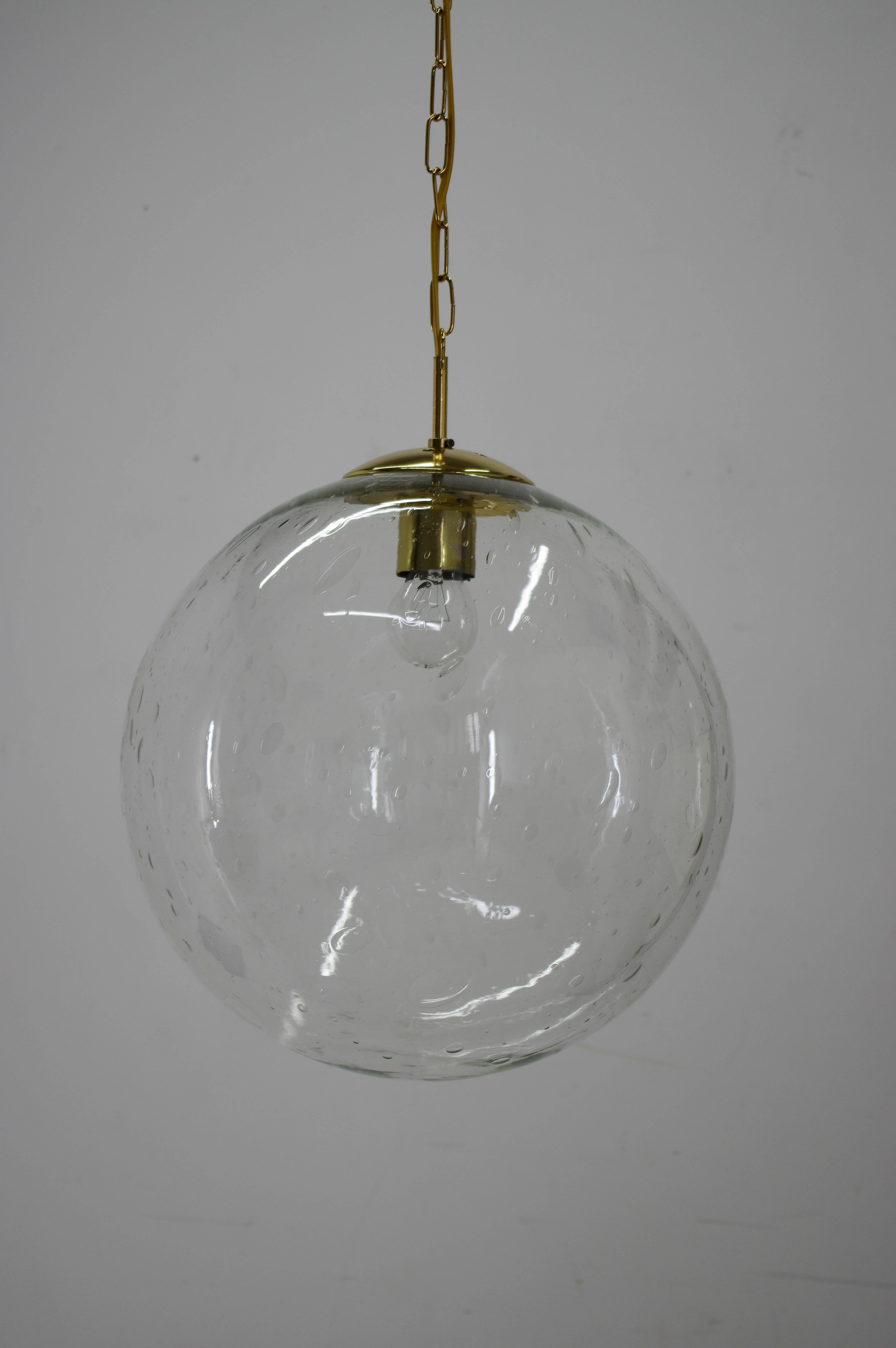 Pendentif en verre bullé Kamenicky Senov, 1970 Bon état - En vente à Praha, CZ