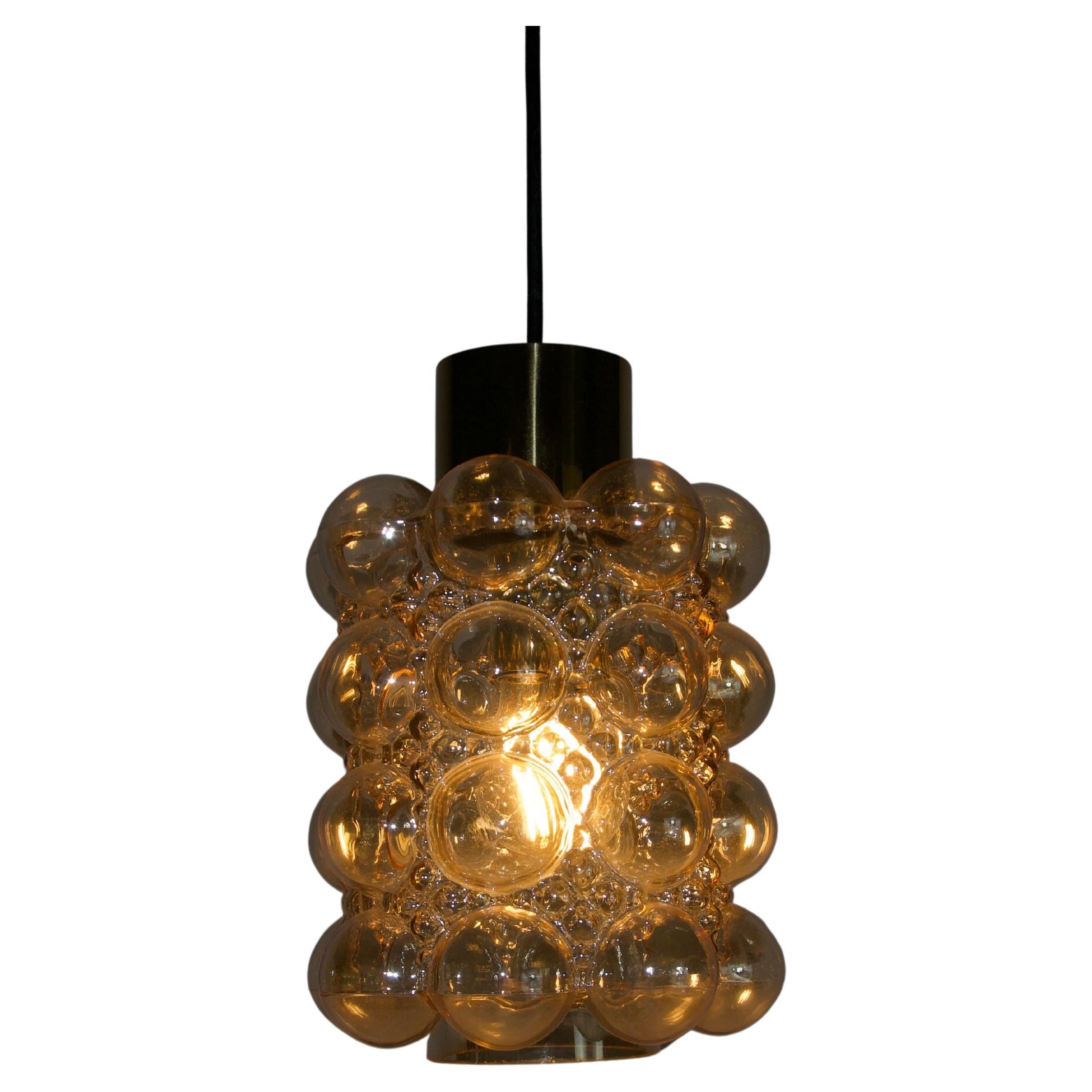 Bubble Glass Pendant Lamp by Helena Tynell for Glashütte Limburg, 1960s