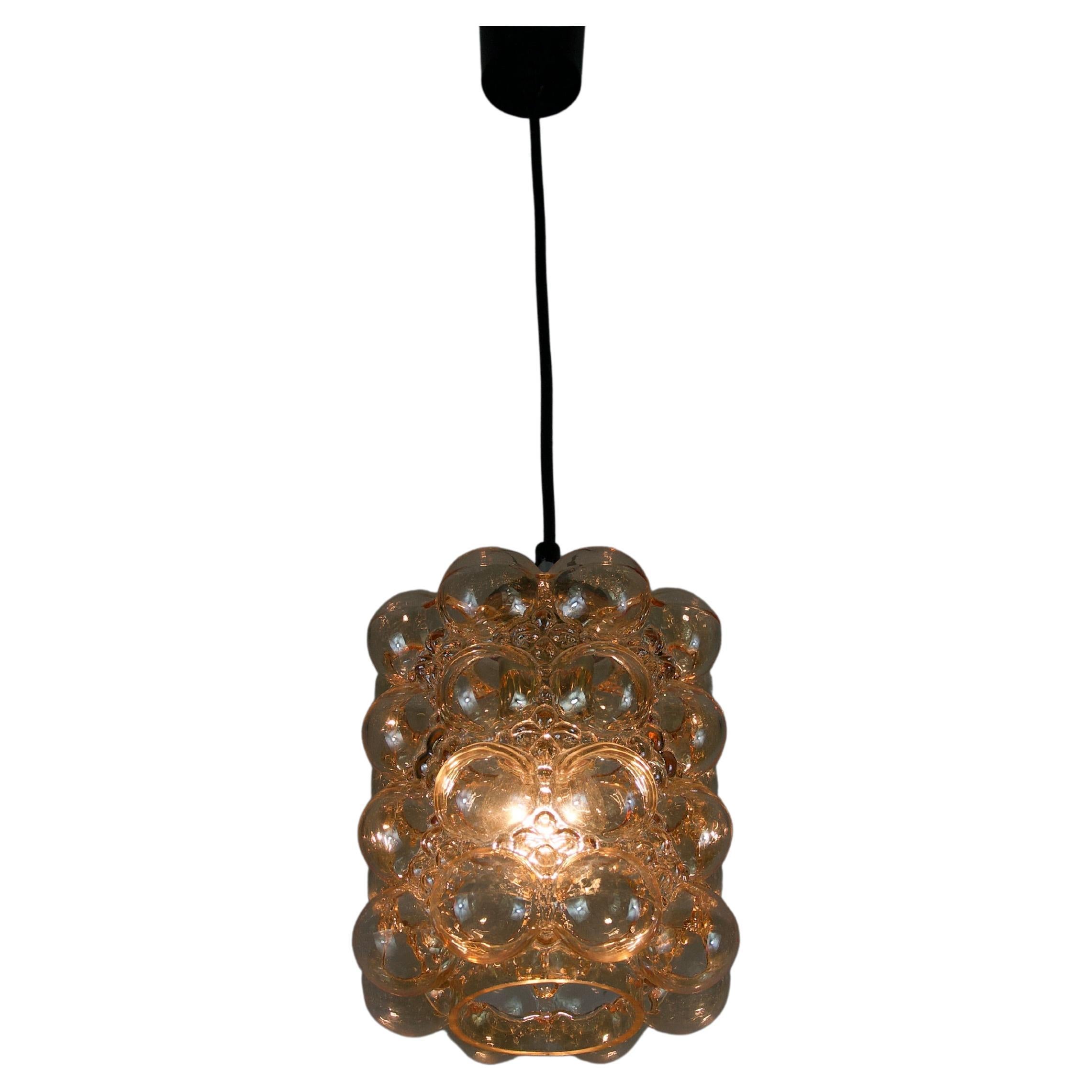 Bubble Glass Pendant Lamp by Helena Tynell for Glashütte Limburg, 1960s