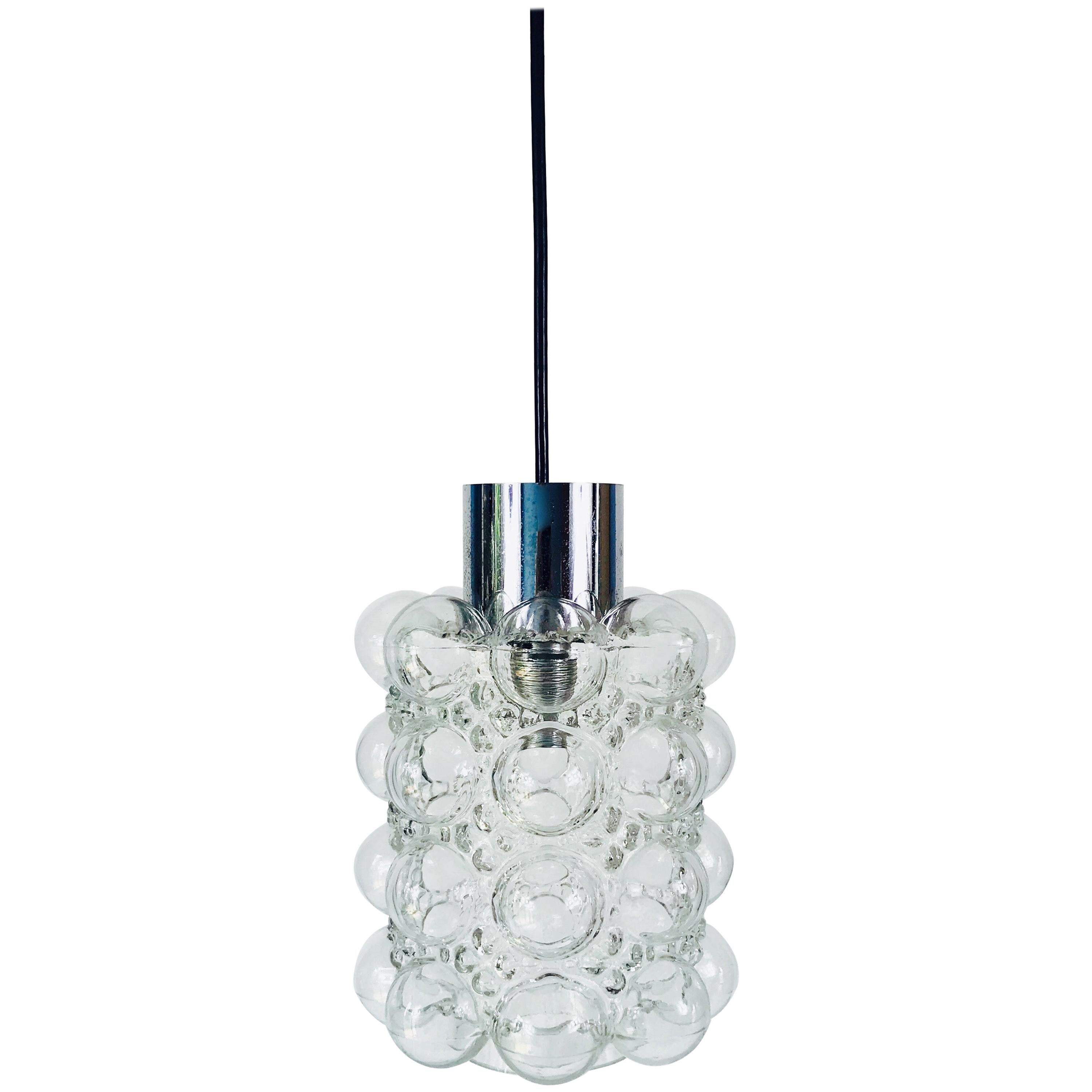 Bubble Glass Pendant Lamp by Helena Tynell for Glashütte Limburg, circa 1960s