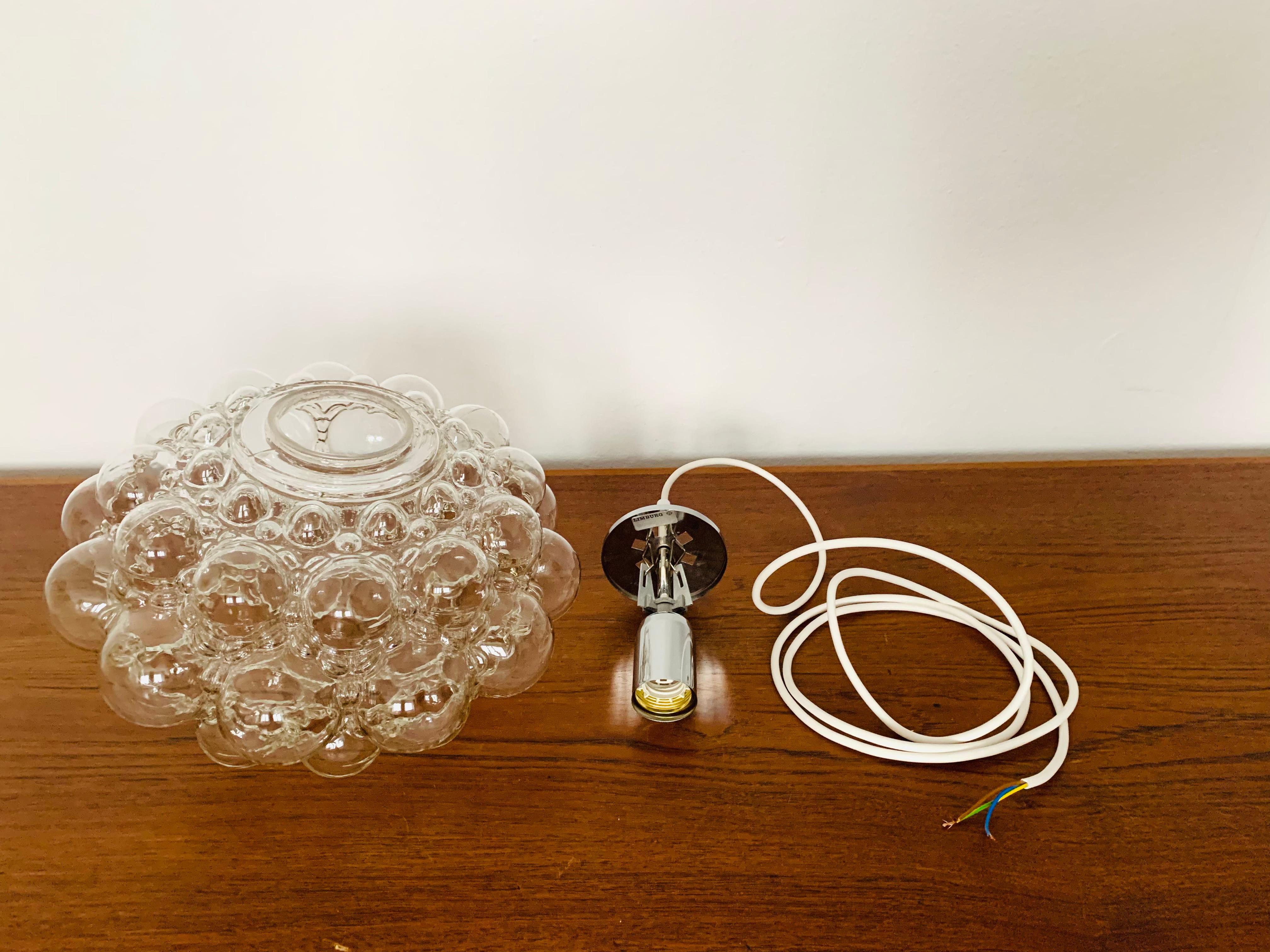 Bubble glass pendant lamp by Helena Tynell for Glashütte Limburg 3