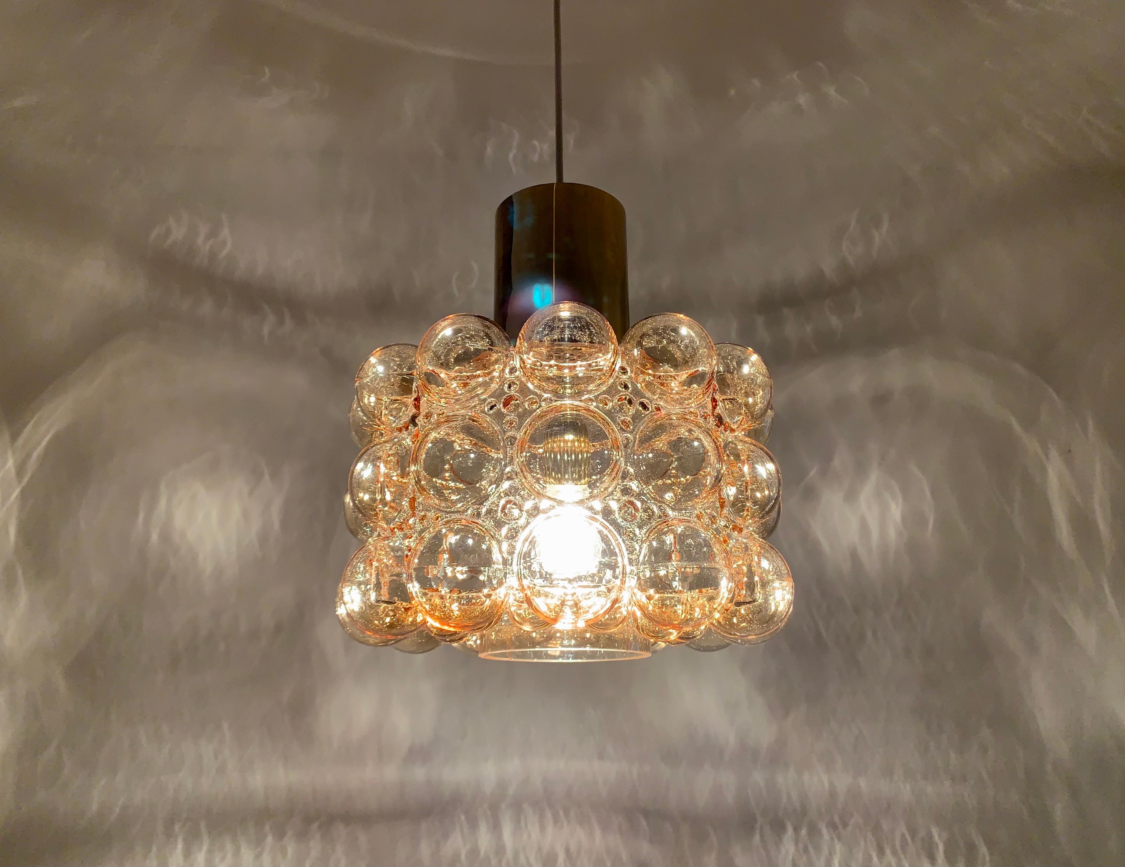 Bubble Glass Pendant Lamp by Helena Tynell for Glashütte Limburg For Sale 3