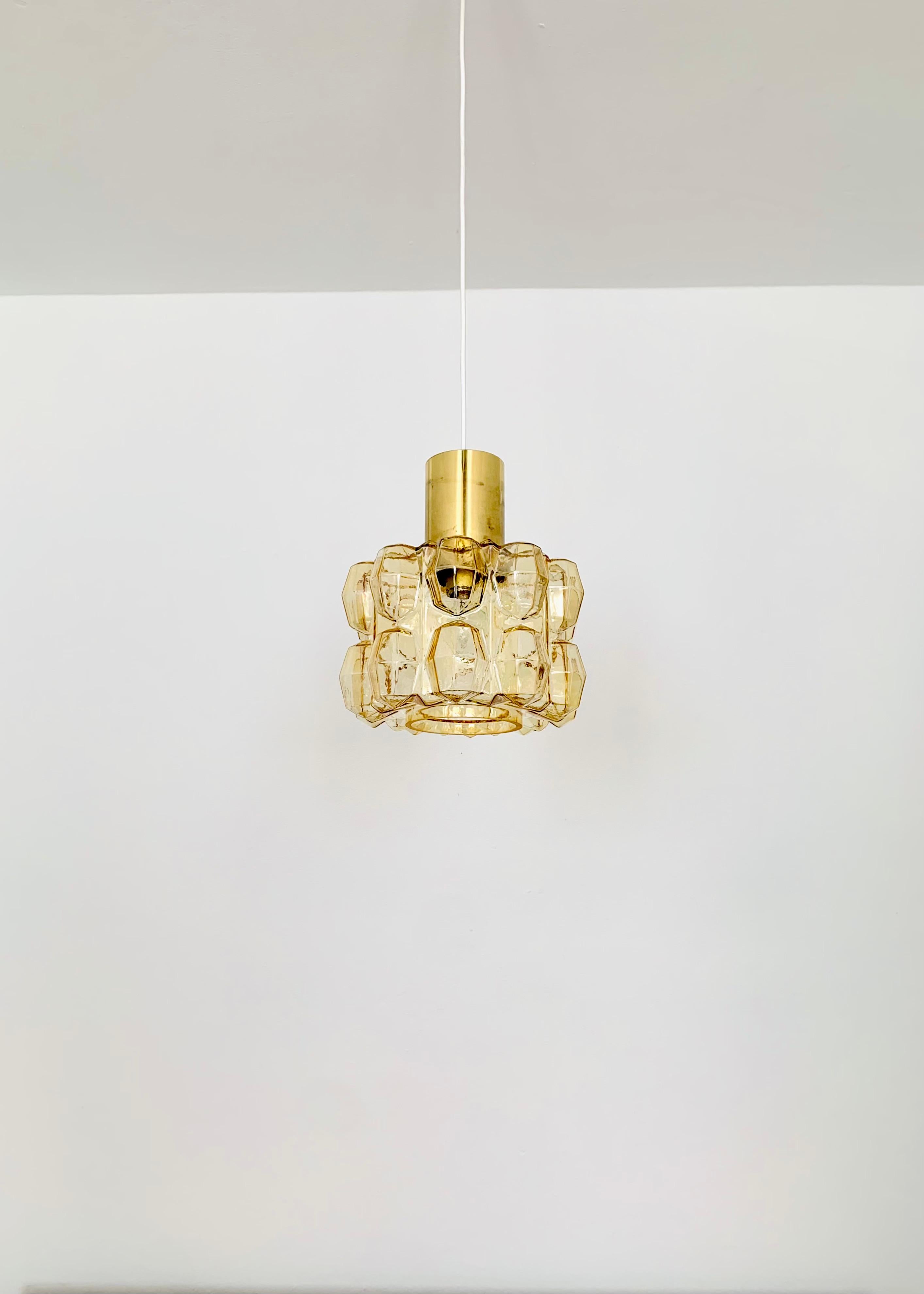 German Bubble Glass Pendant Lamp by Helena Tynell for Glashütte Limburg For Sale