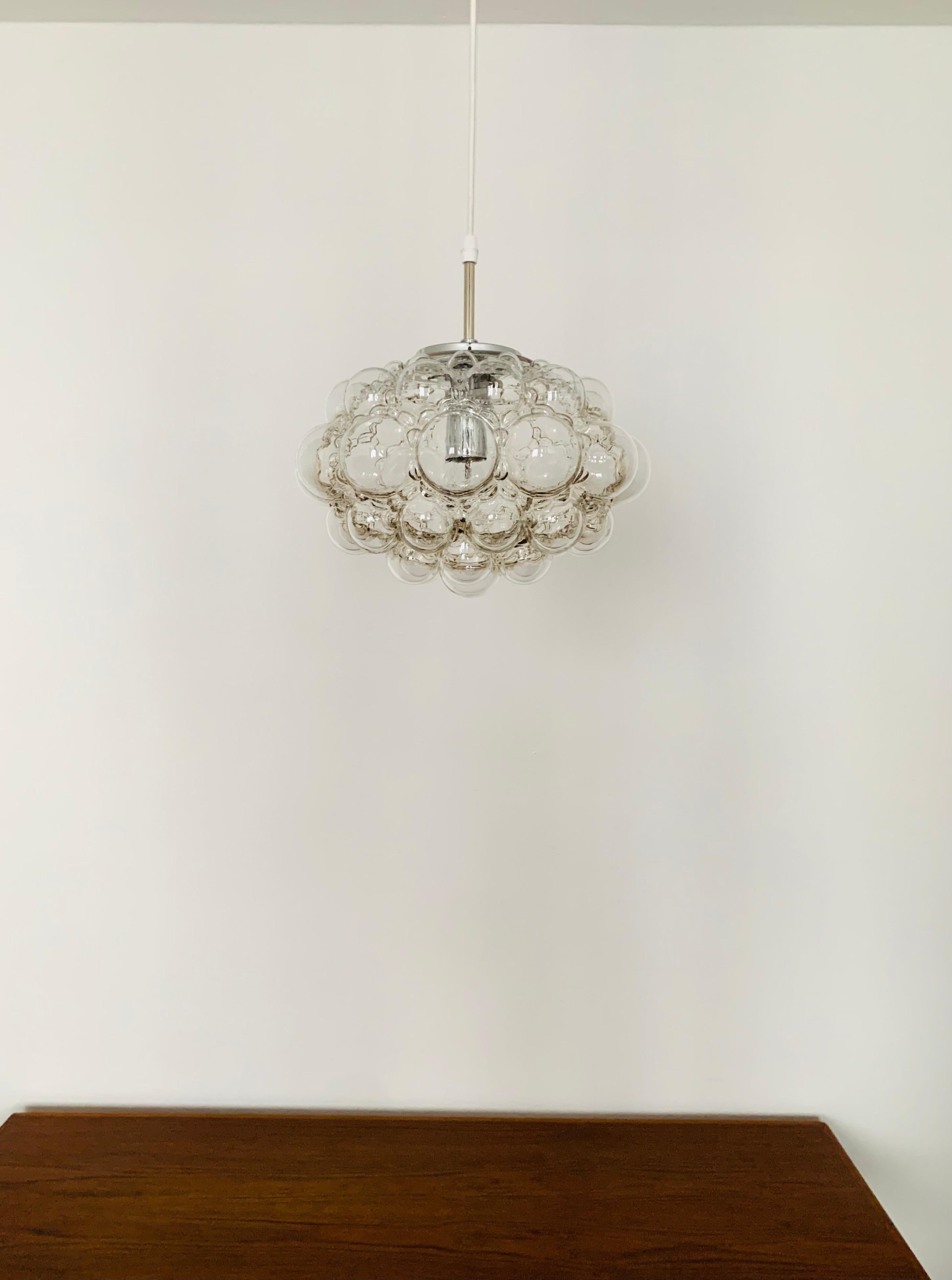 Bubble glass pendant lamp by Helena Tynell for Glashütte Limburg In Good Condition In München, DE