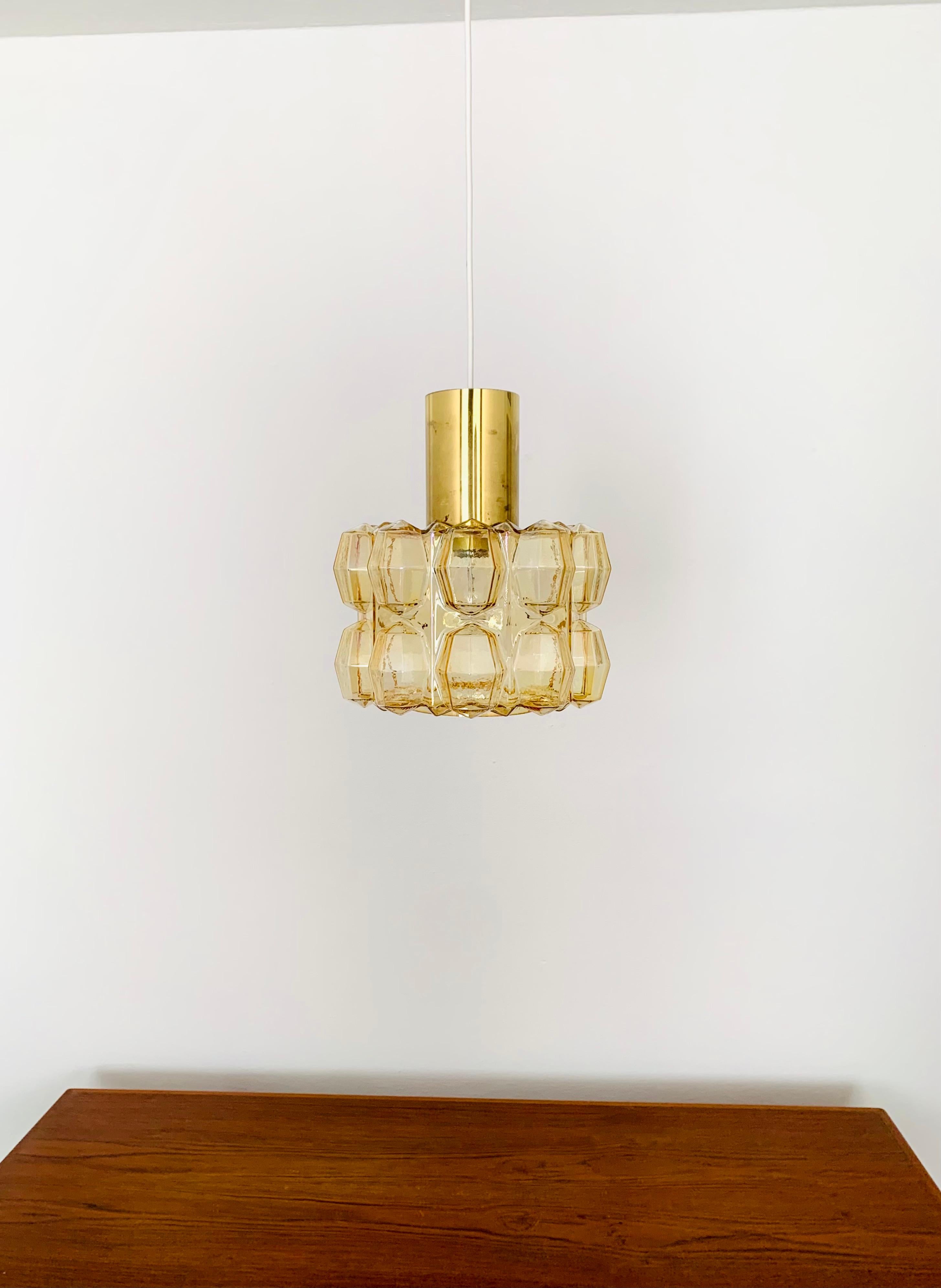 Mid-20th Century Bubble Glass Pendant Lamp by Helena Tynell for Glashütte Limburg For Sale