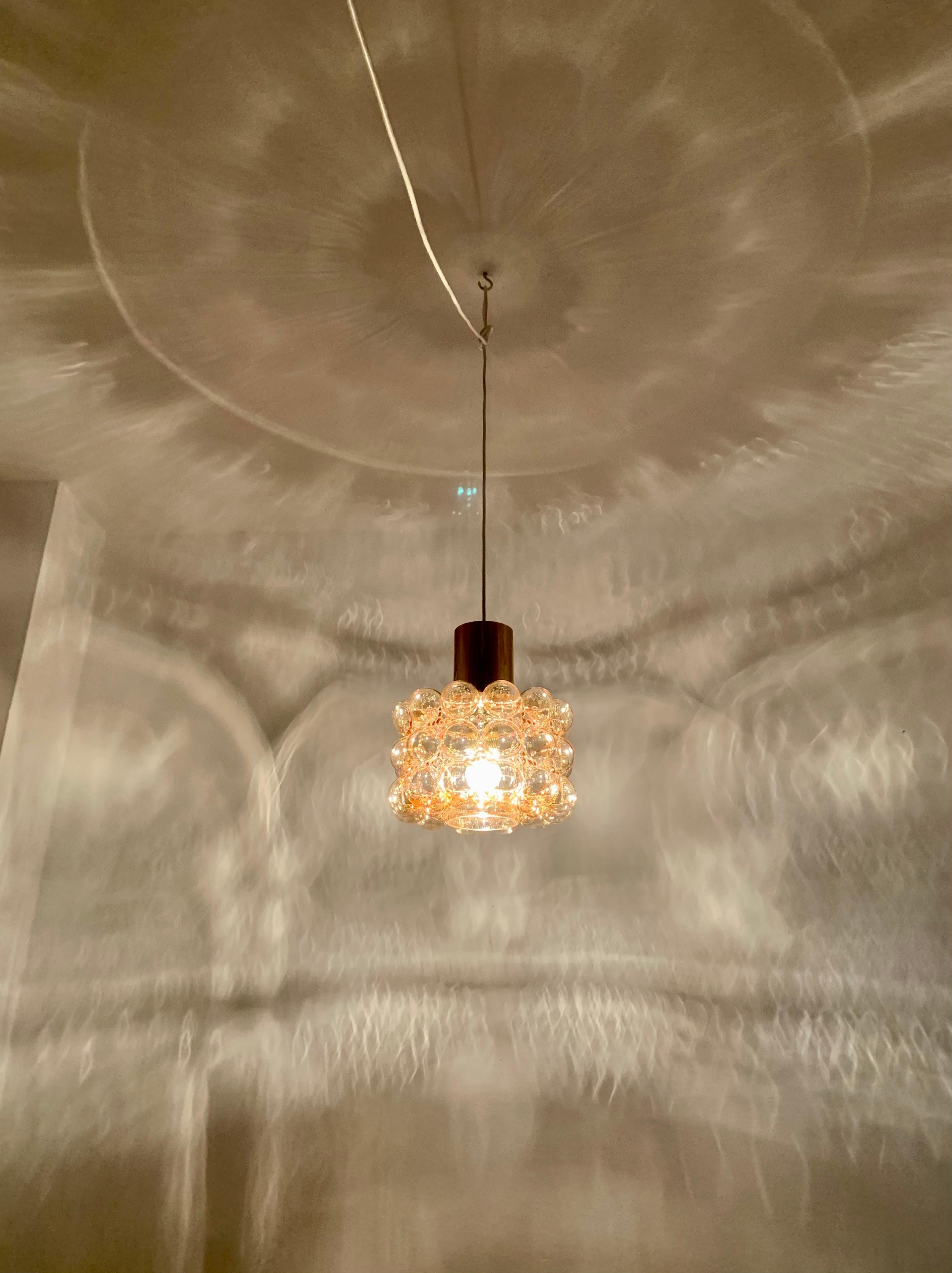 Bubble Glass Pendant Lamp by Helena Tynell for Glashütte Limburg For Sale 2