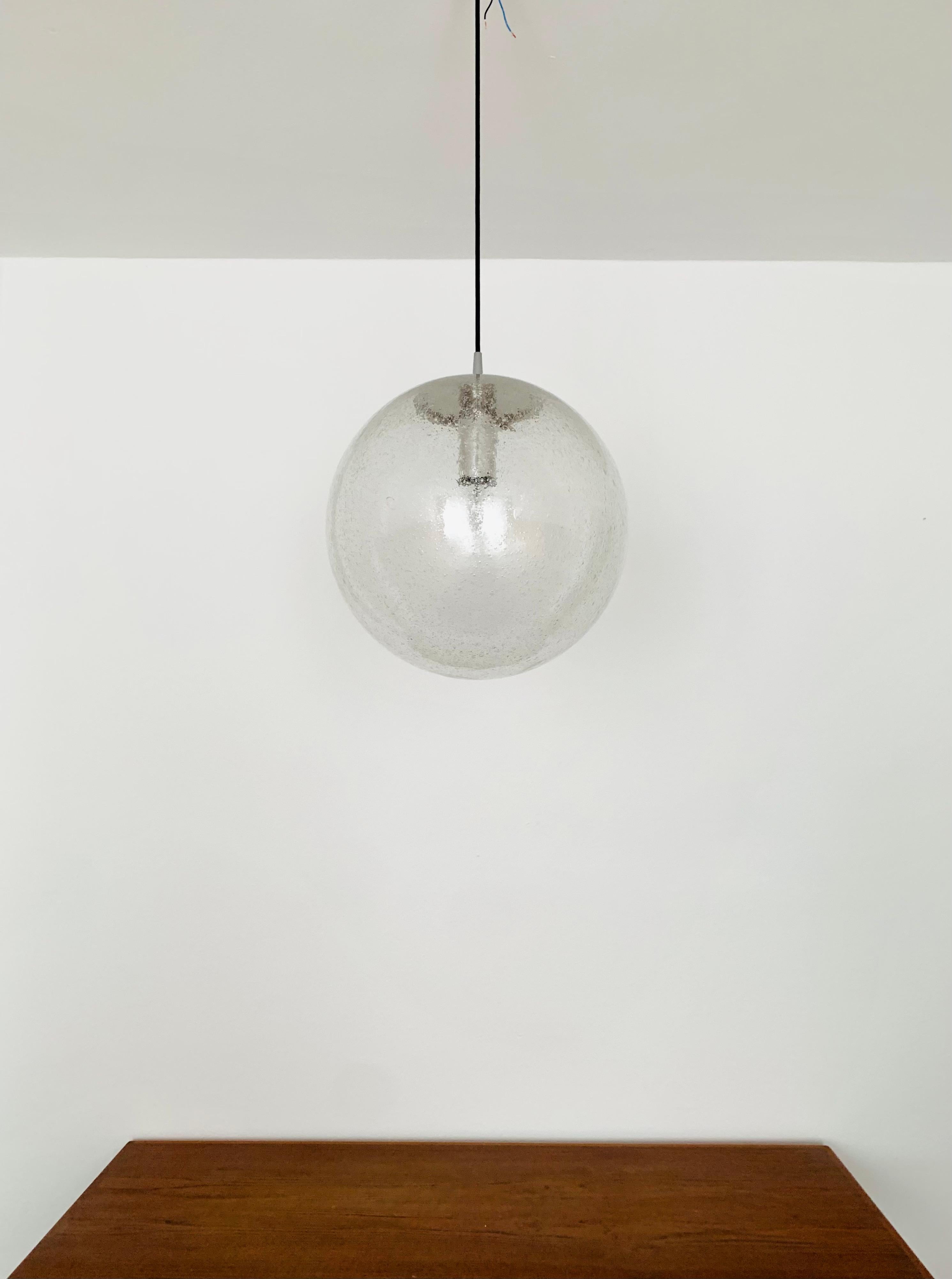 German Bubble Glass Pendant Lamp by Peill and Putzler For Sale
