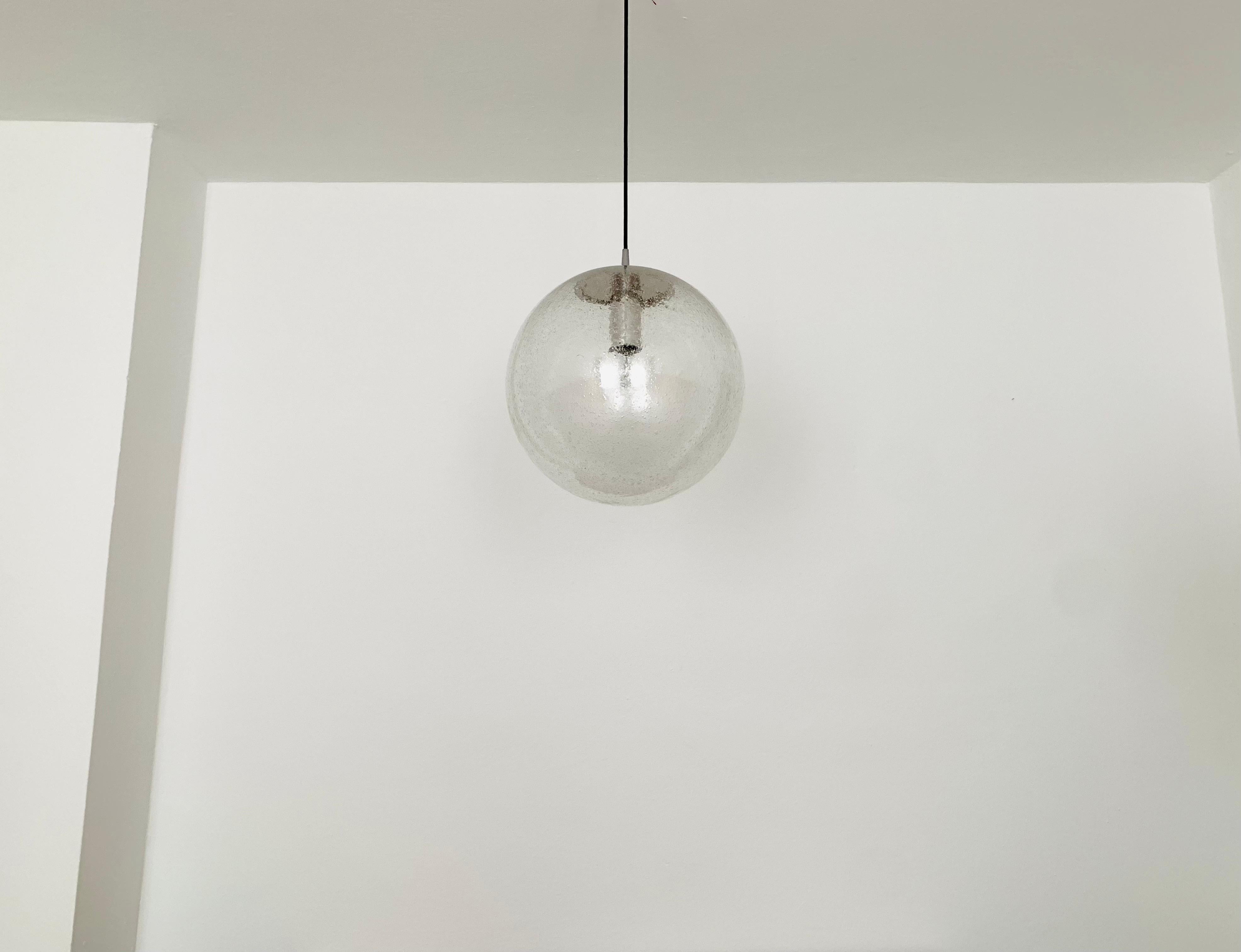Bubble Glass Pendant Lamp by Peill and Putzler In Good Condition For Sale In München, DE
