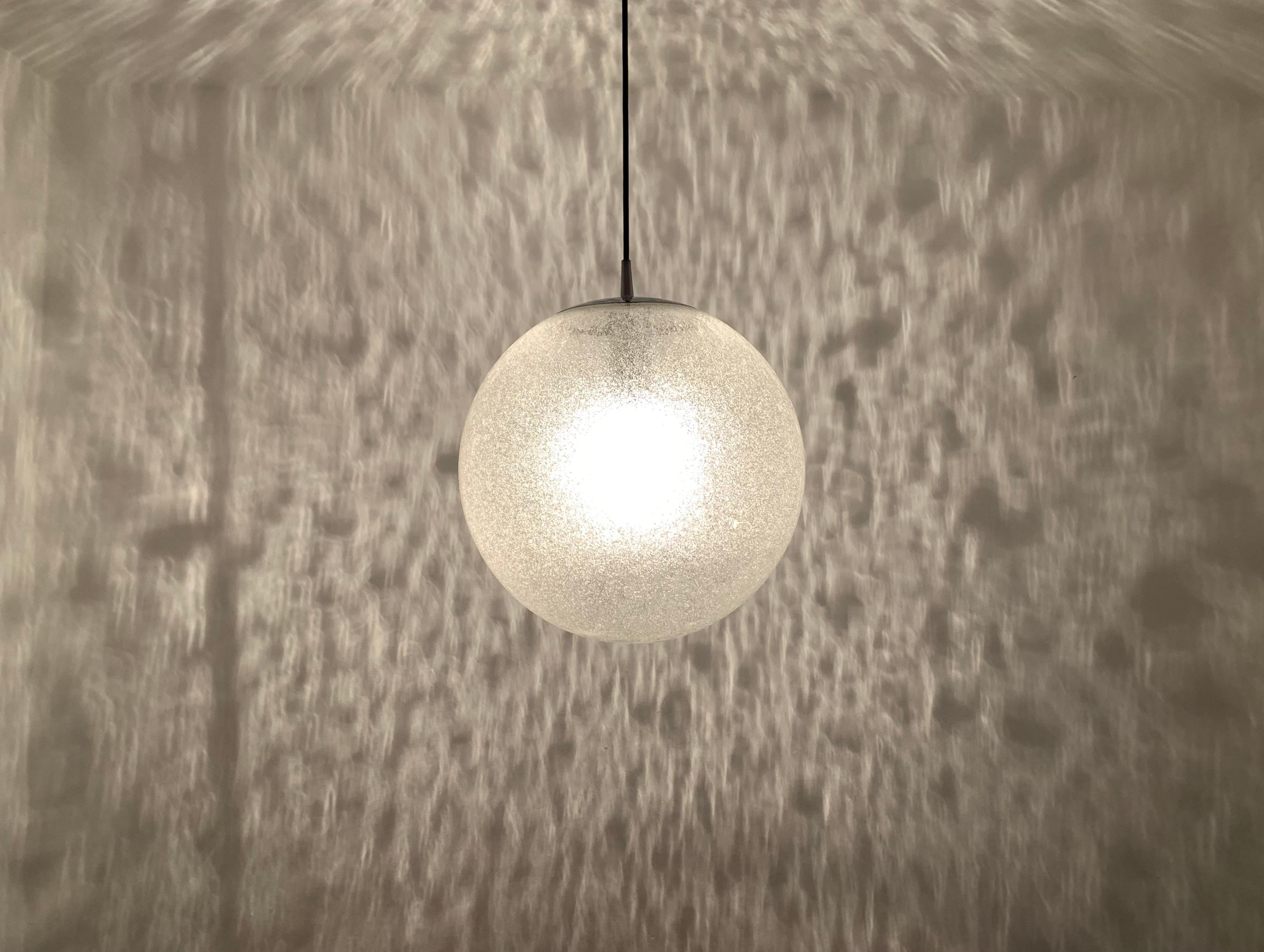 Bubble Glass Pendant Lamp by Peill and Putzler For Sale 1