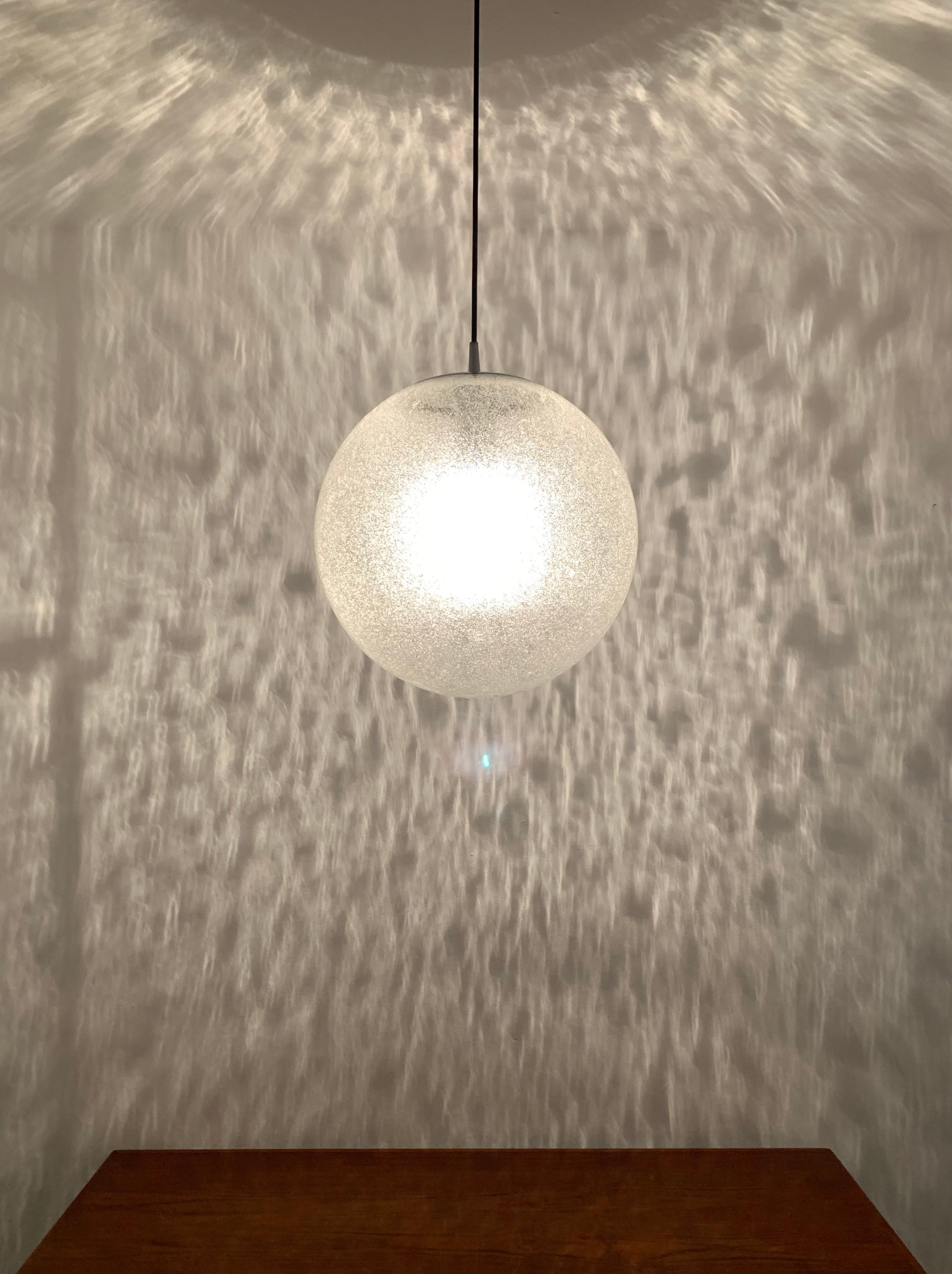 Bubble Glass Pendant Lamp by Peill and Putzler For Sale 2