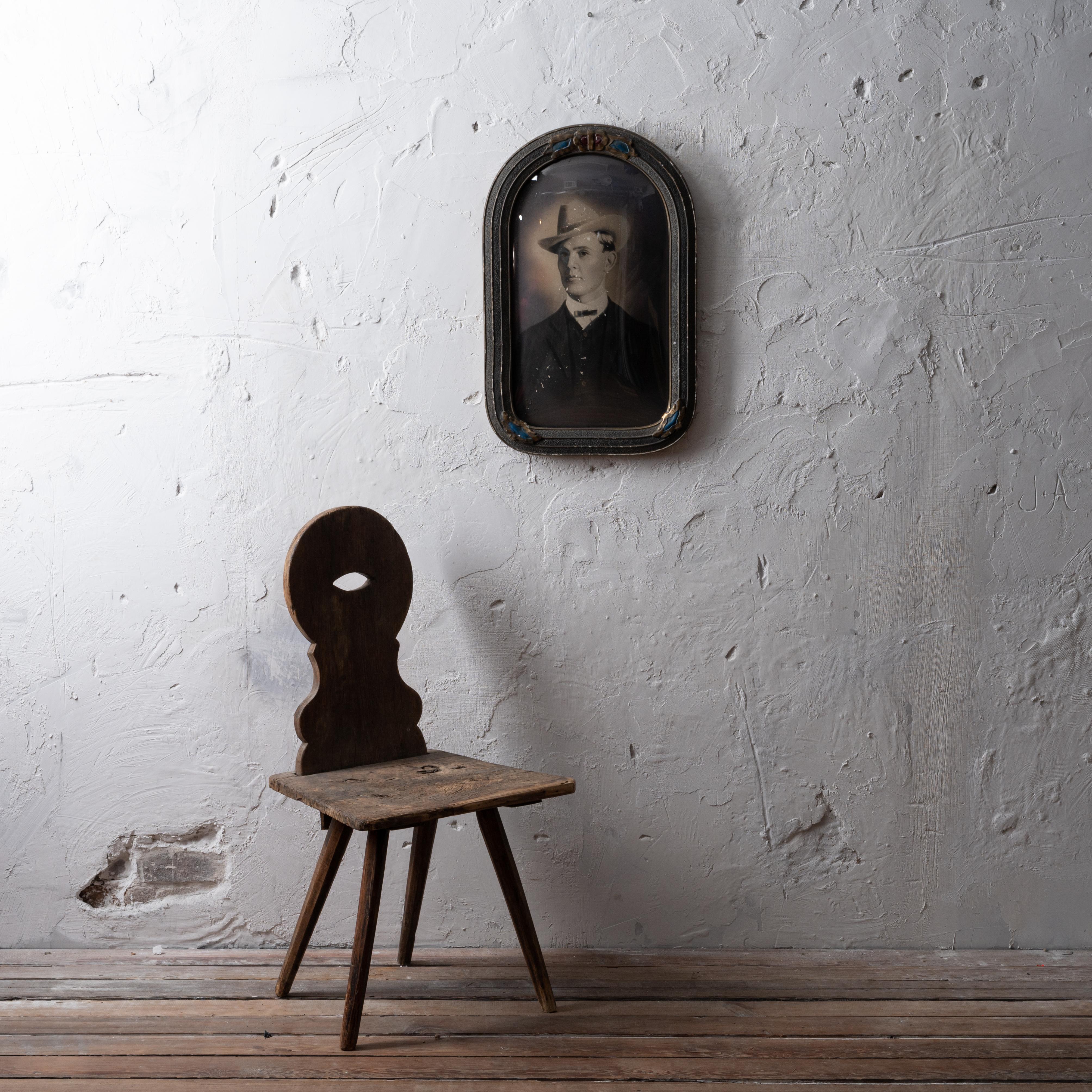 Art Deco Bubble Glass Portrait Photograph, c.1920 For Sale