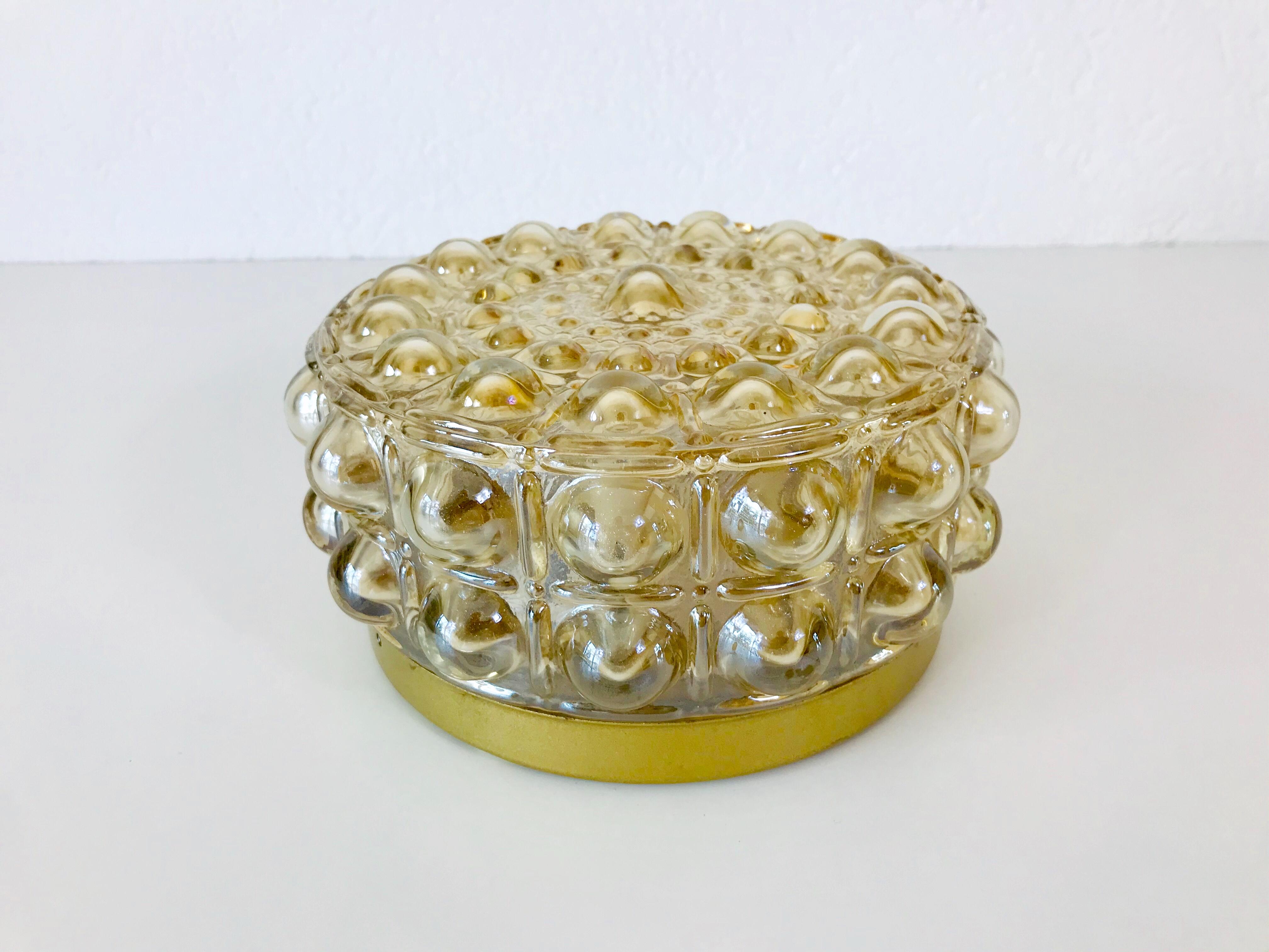 Mid-Century Modern Bubble Glass Round Flush Mount by Philips, 1960s For Sale