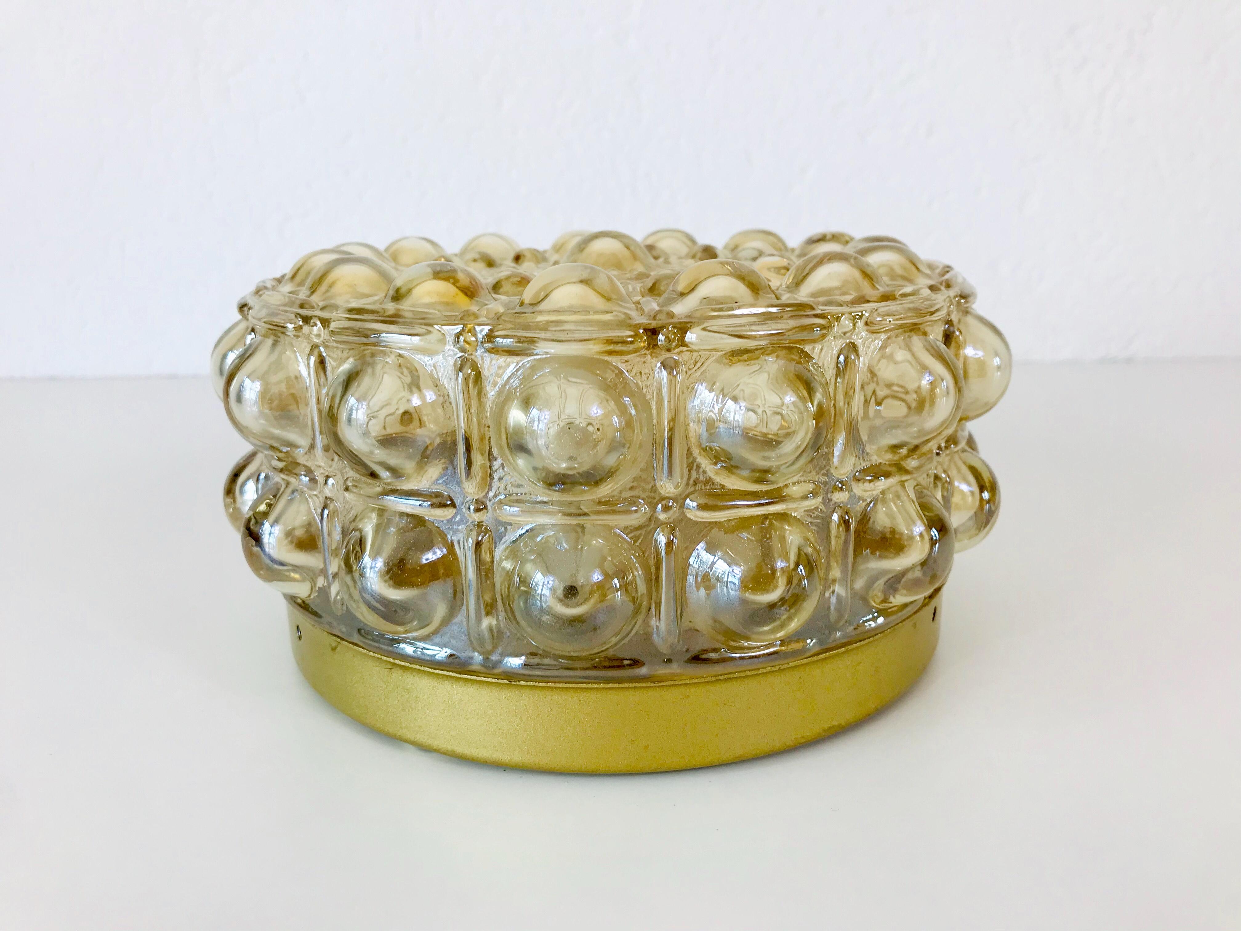 Bubble Glass Round Flush Mount by Philips, 1960s In Good Condition For Sale In Hagenbach, DE