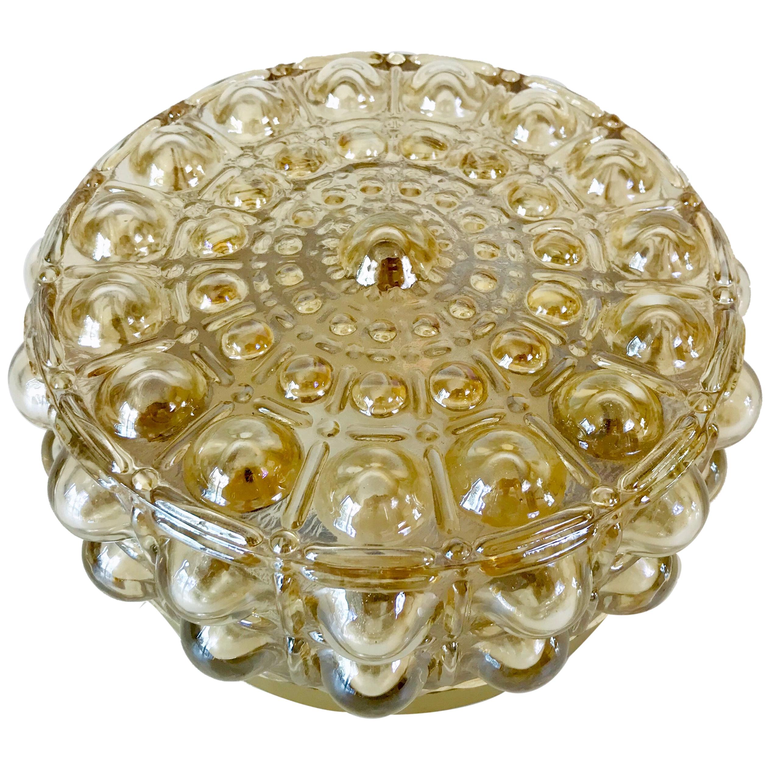 Bubble Glass Round Flush Mount by Philips, 1960s