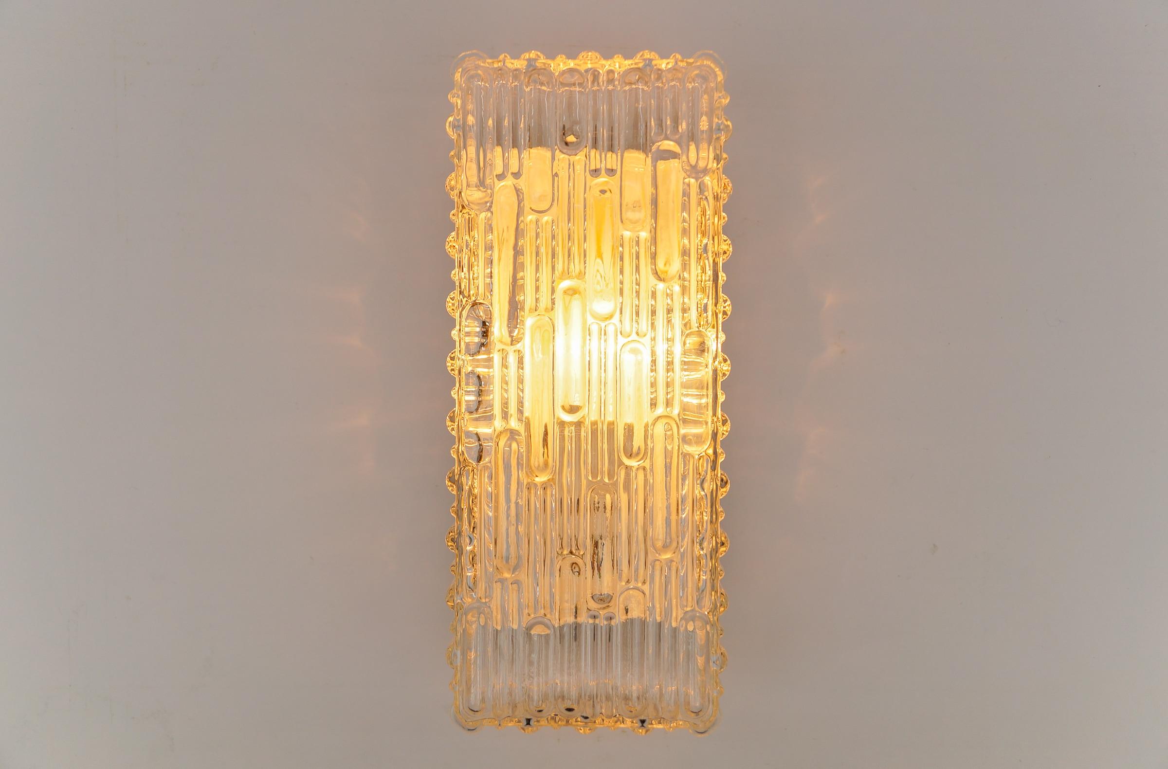  Bubble Glass Sconce or Wall Lamp by Limburg, 1960s Germany

The wall lamp come with 1 x E14 / E15 Edison screw fit bulb holder, is wired and in working condition. It runs both on 110/230 Volt. Delivery without bulb.

Our lamps are checked, cleaned