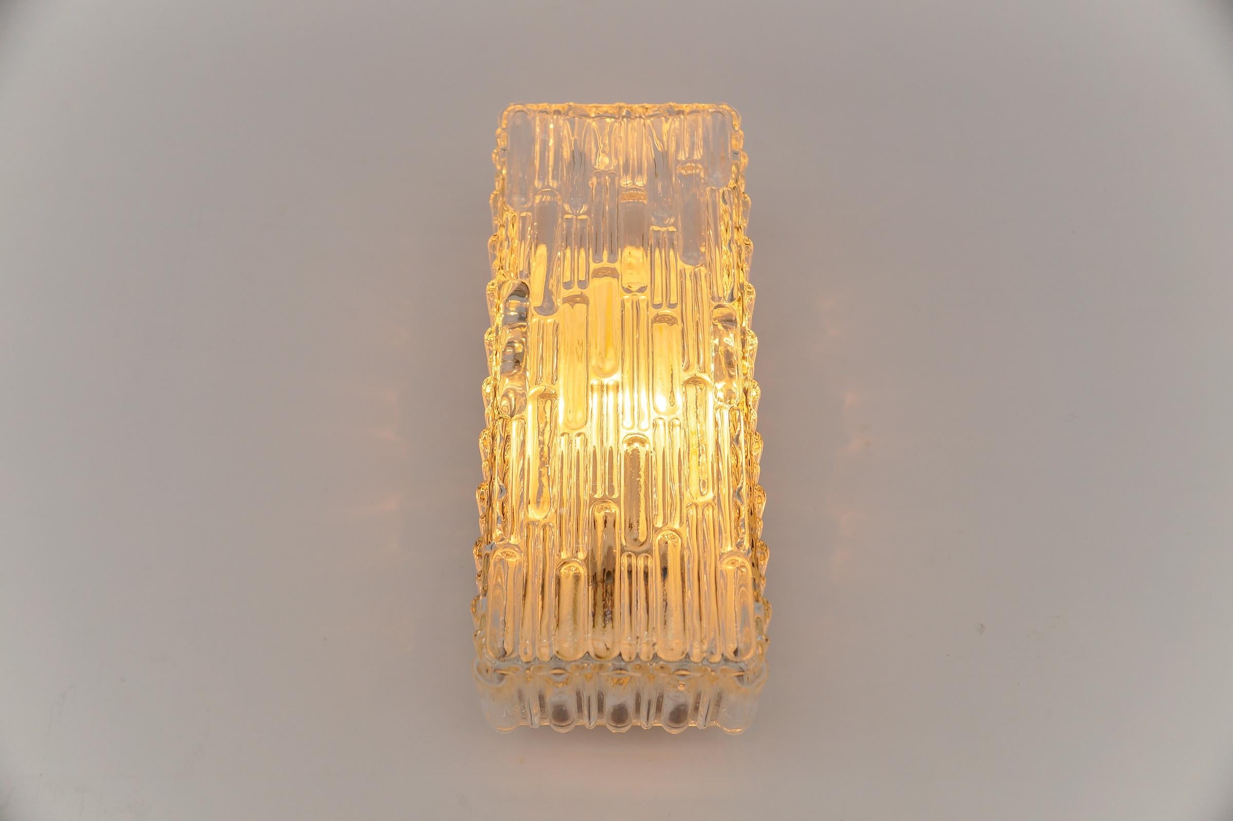 Italian Bubble Glass Sconce or Wall Lamp by Limburg, 1960s Germany For Sale
