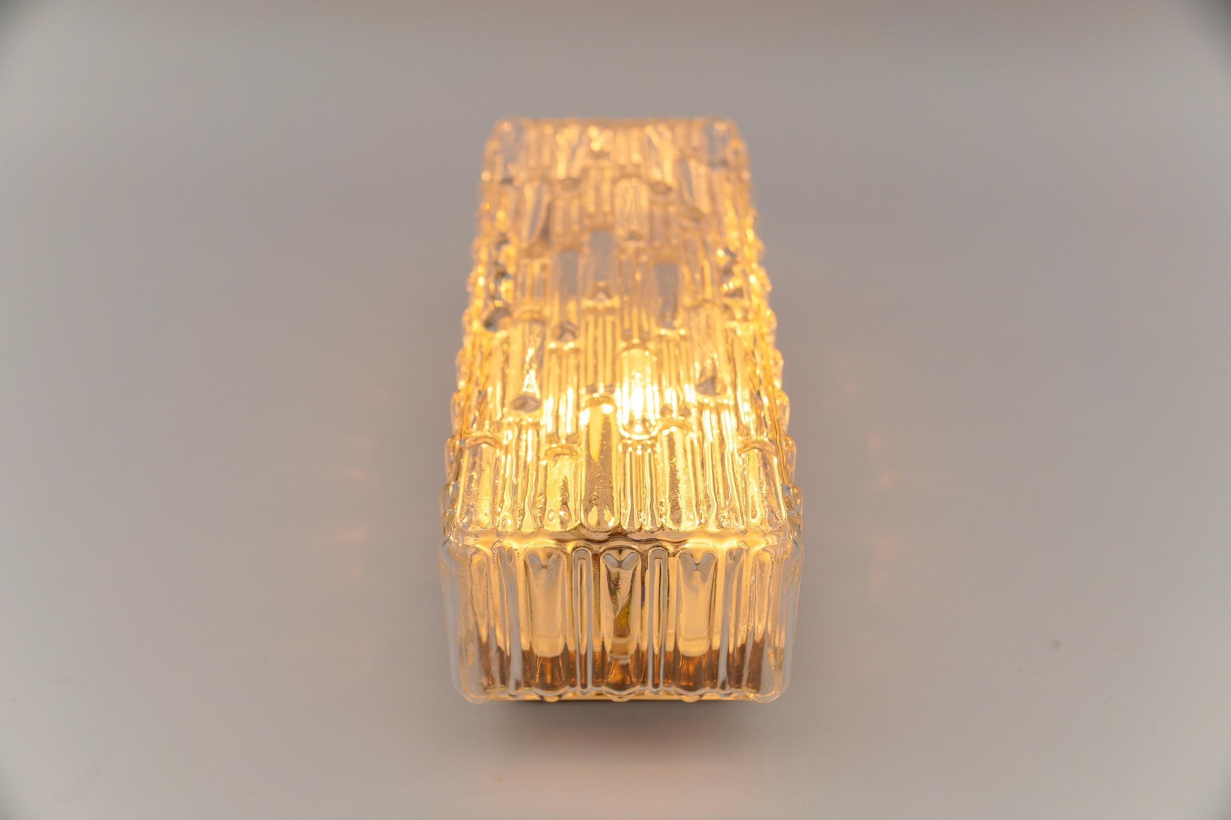 Mid-20th Century Bubble Glass Sconce or Wall Lamp by Limburg, 1960s Germany For Sale