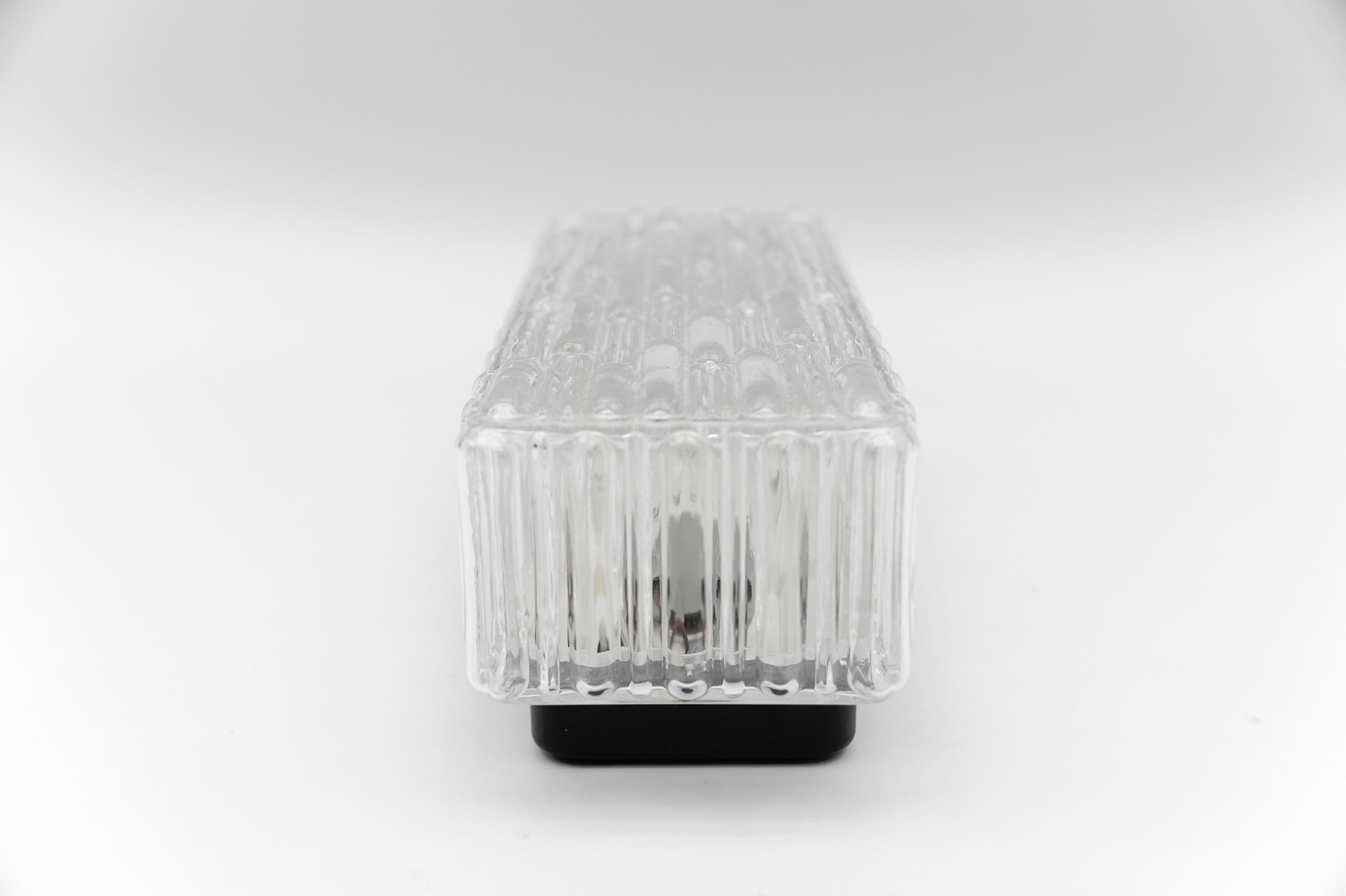 Metal Bubble Glass Sconce or Wall Lamp by Limburg, 1960s Germany For Sale
