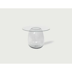Bubble Glass Side Table in Blown & Tempered Glass by Panorammma