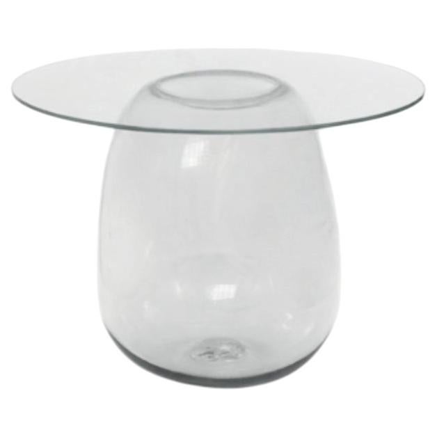 Bubble Glass Side Table in Blown & Tempered Glass by Panorammma