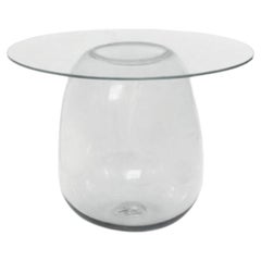 Bubble Glass Side Table in Blown & Tempered Glass by Panorammma