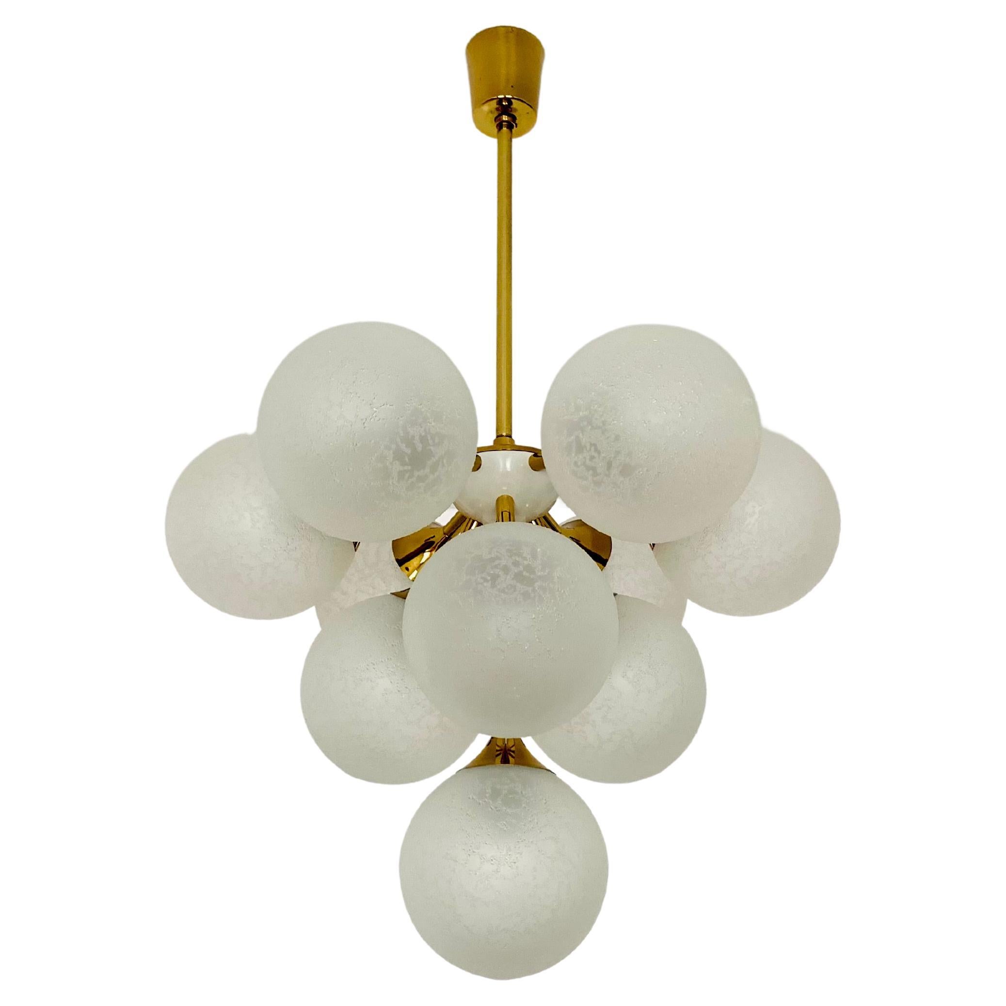 Bubble Glass Sputnik Chandelier For Sale