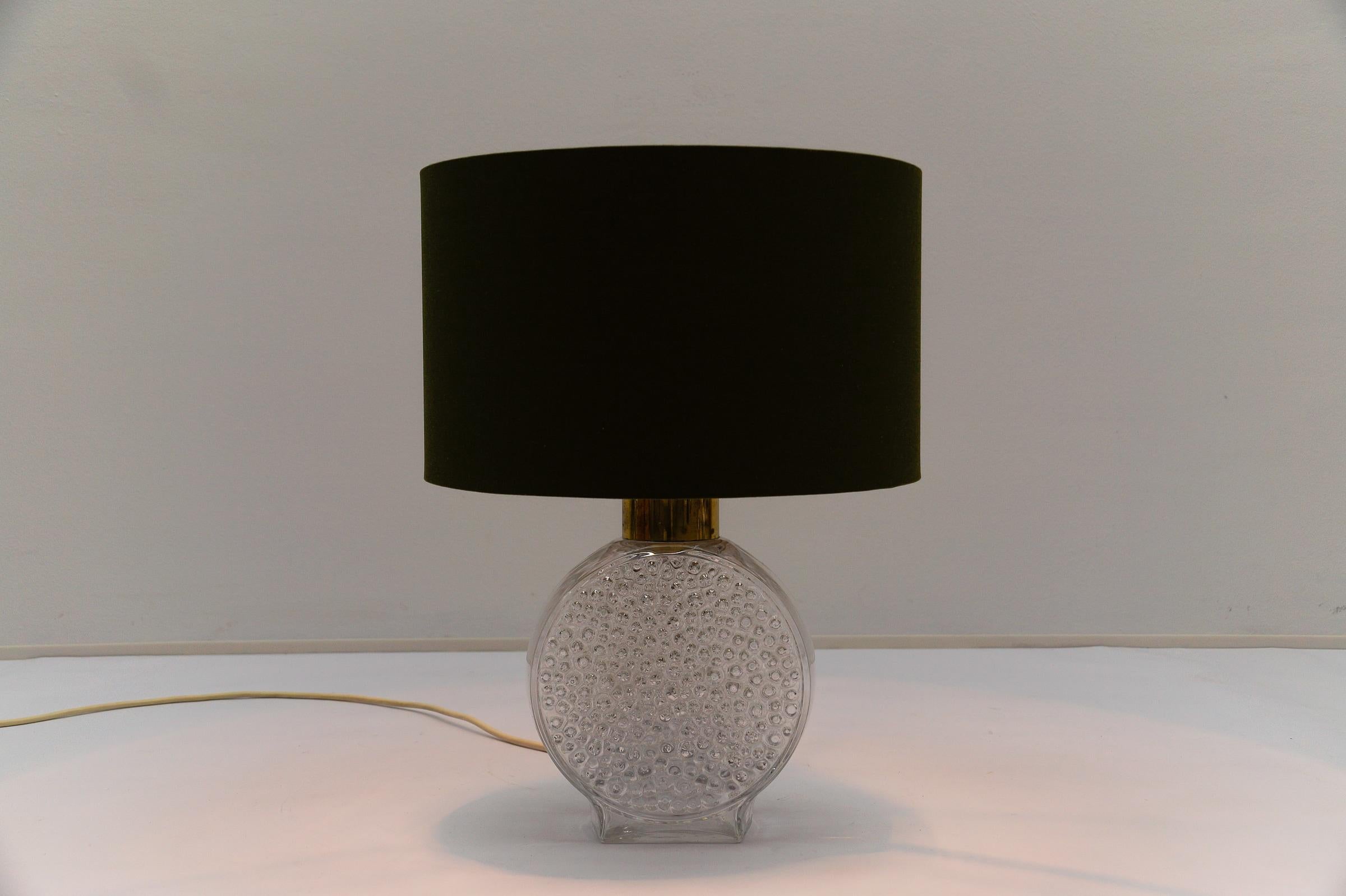 Hollywood Regency Bubble Glass Table Lamp by Helena Tynell for Limburg, Germany, 1970s For Sale