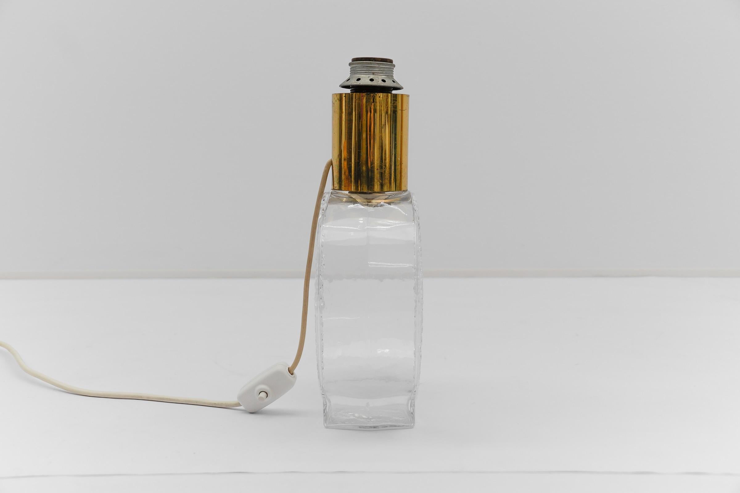 Metal Bubble Glass Table Lamp by Helena Tynell for Limburg, Germany, 1970s For Sale