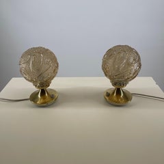 Swirl Glass Table Lamps by Helena Tynell for Glashutte Limburg, Germany, 1960s