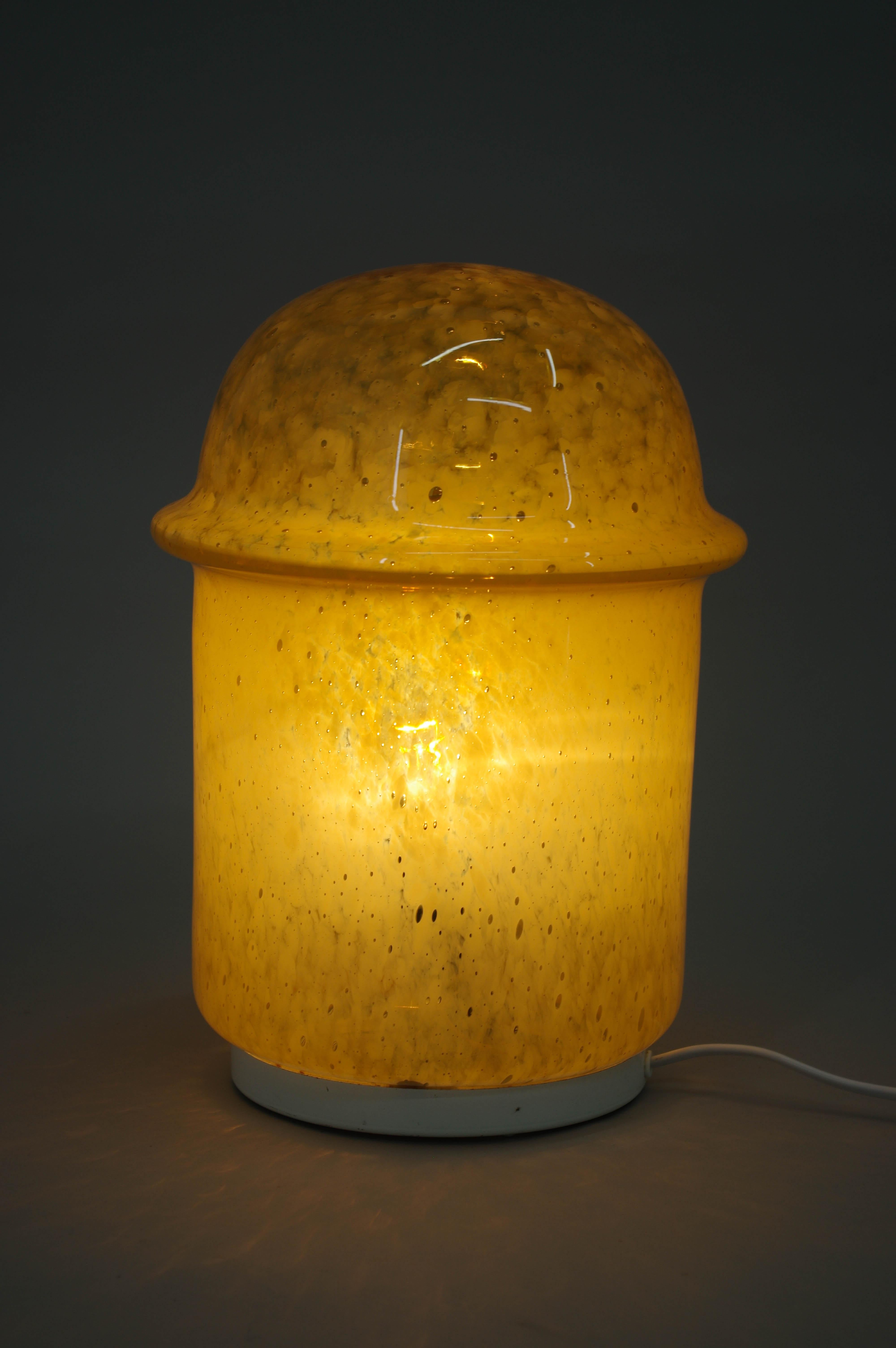 Czech Bubble Glass Table or Floor Lamp, 1970s For Sale