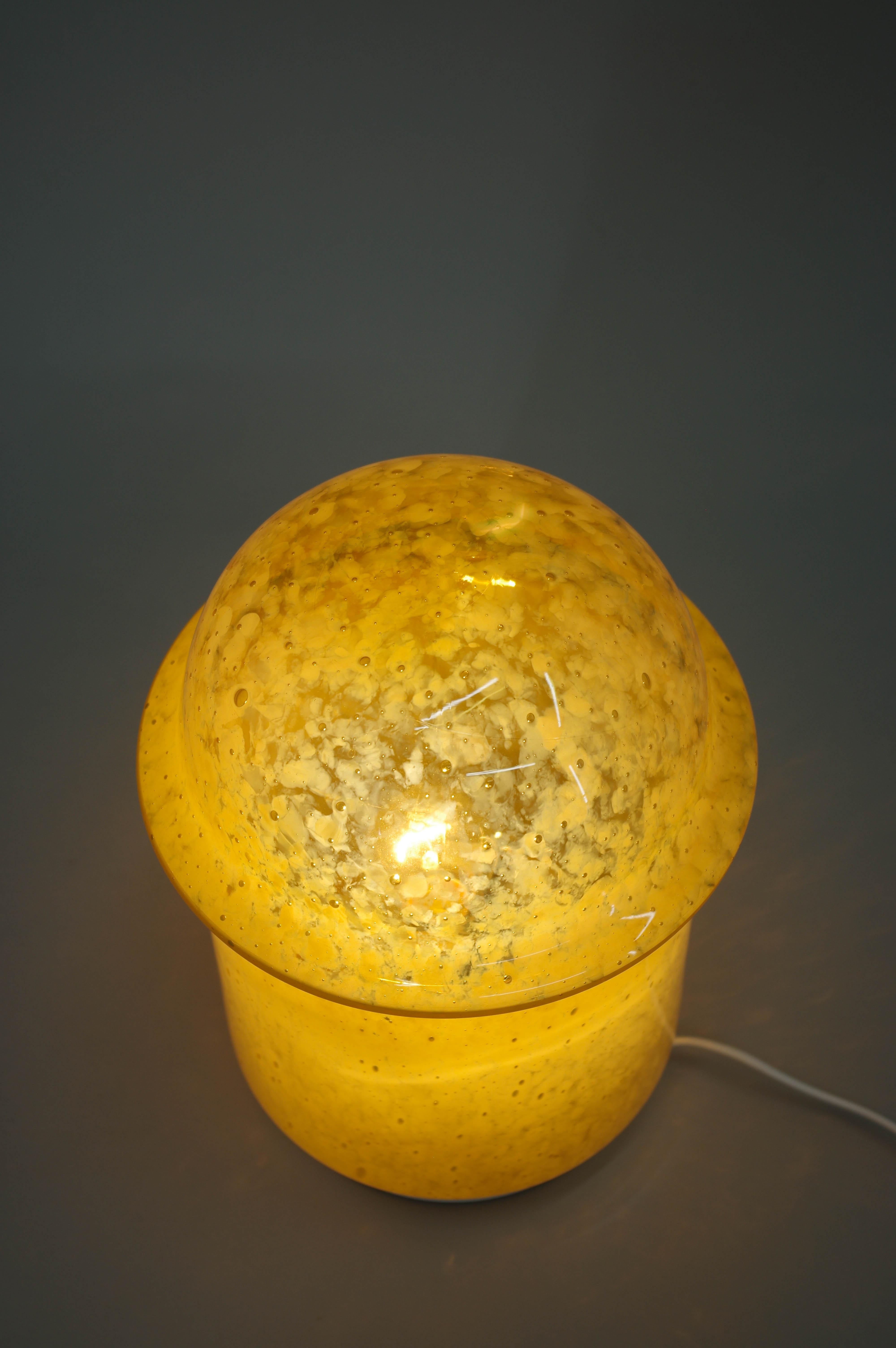 Bubble Glass Table or Floor Lamp, 1970s In Good Condition For Sale In Praha, CZ