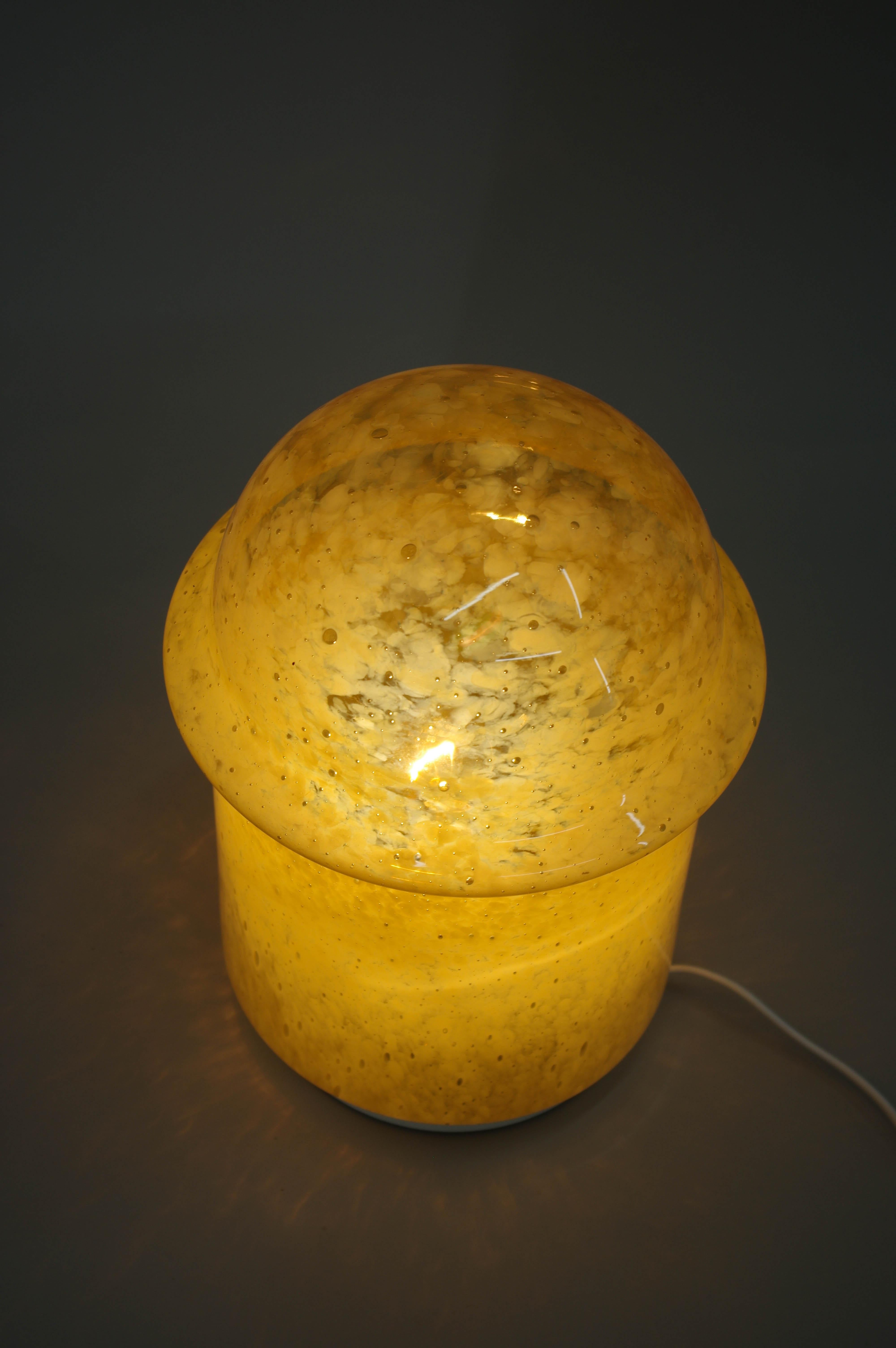 Bubble Glass Table or Floor Lamp, 1970s In Good Condition For Sale In Praha, CZ