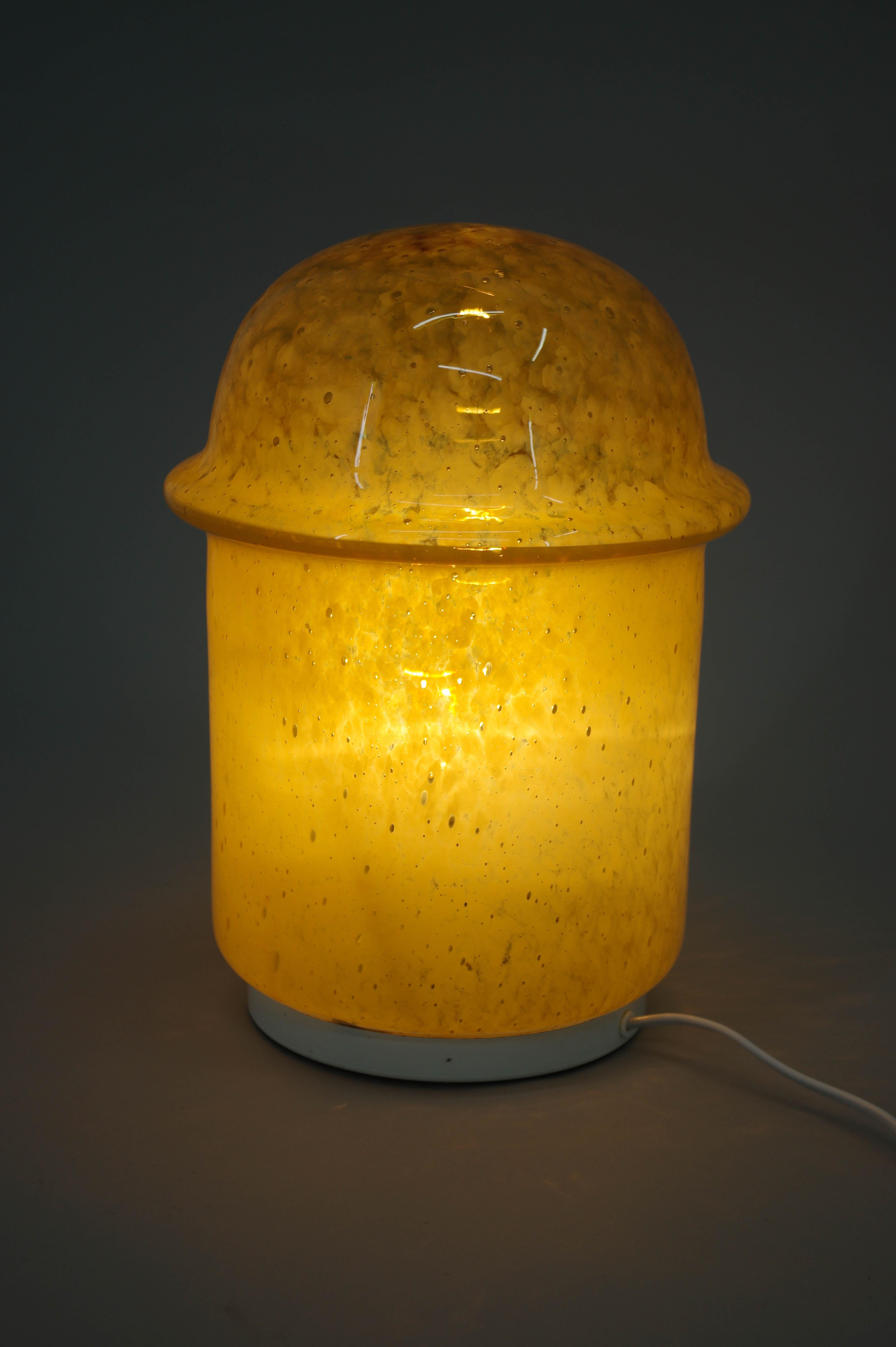 Late 20th Century Bubble Glass Table or Floor Lamp, 1970s For Sale