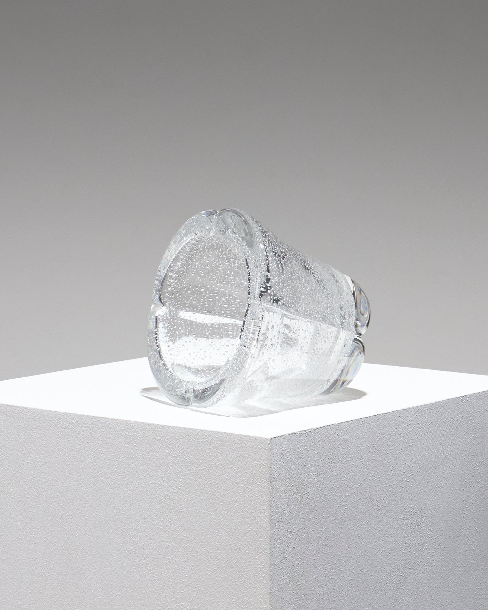 Bubble Glass Vase, Daum Nancy, 1950s For Sale 1