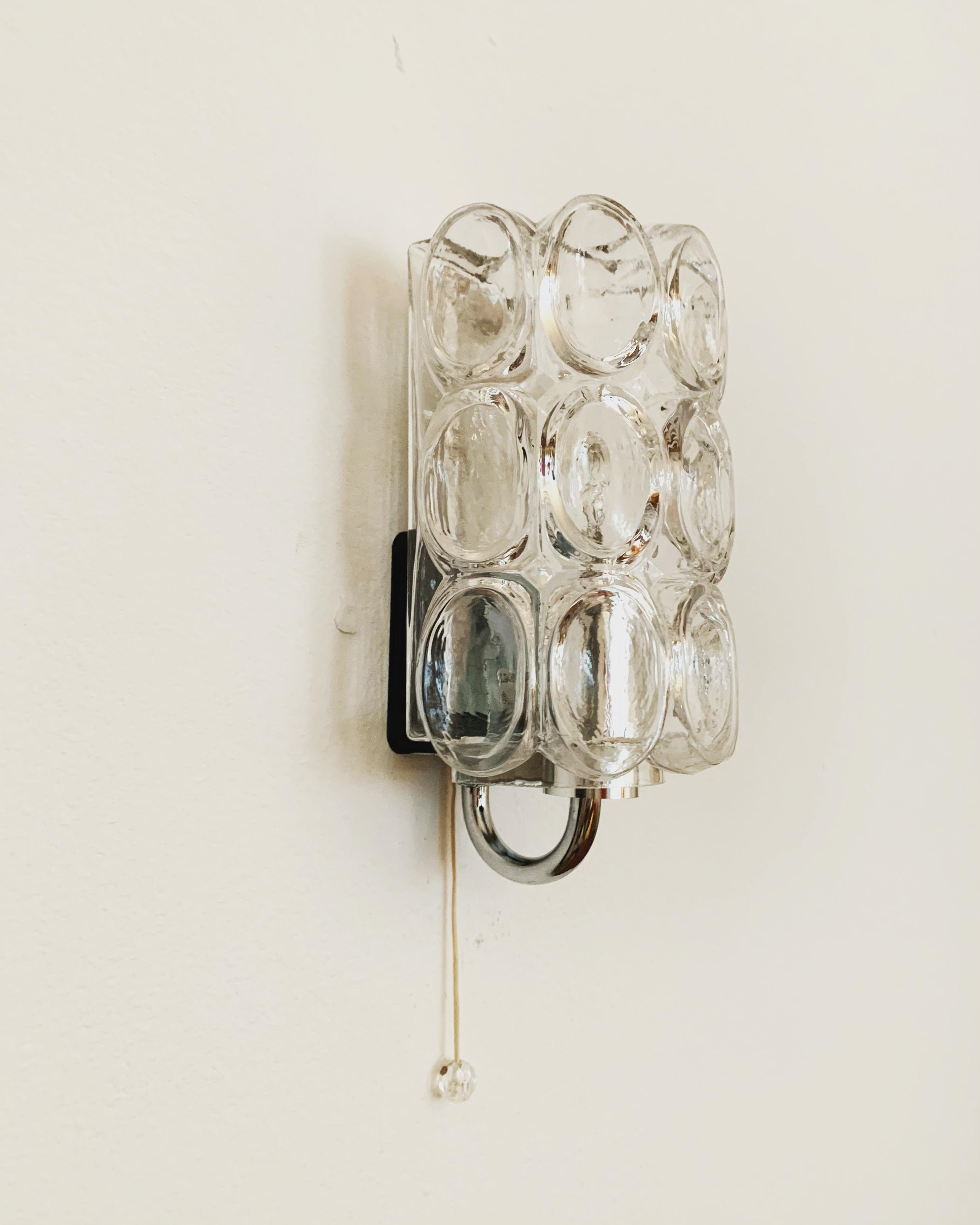 Mid-Century Modern Bubble Glass Wall Lamp by Helena Tynell for Glashütte Limburg For Sale