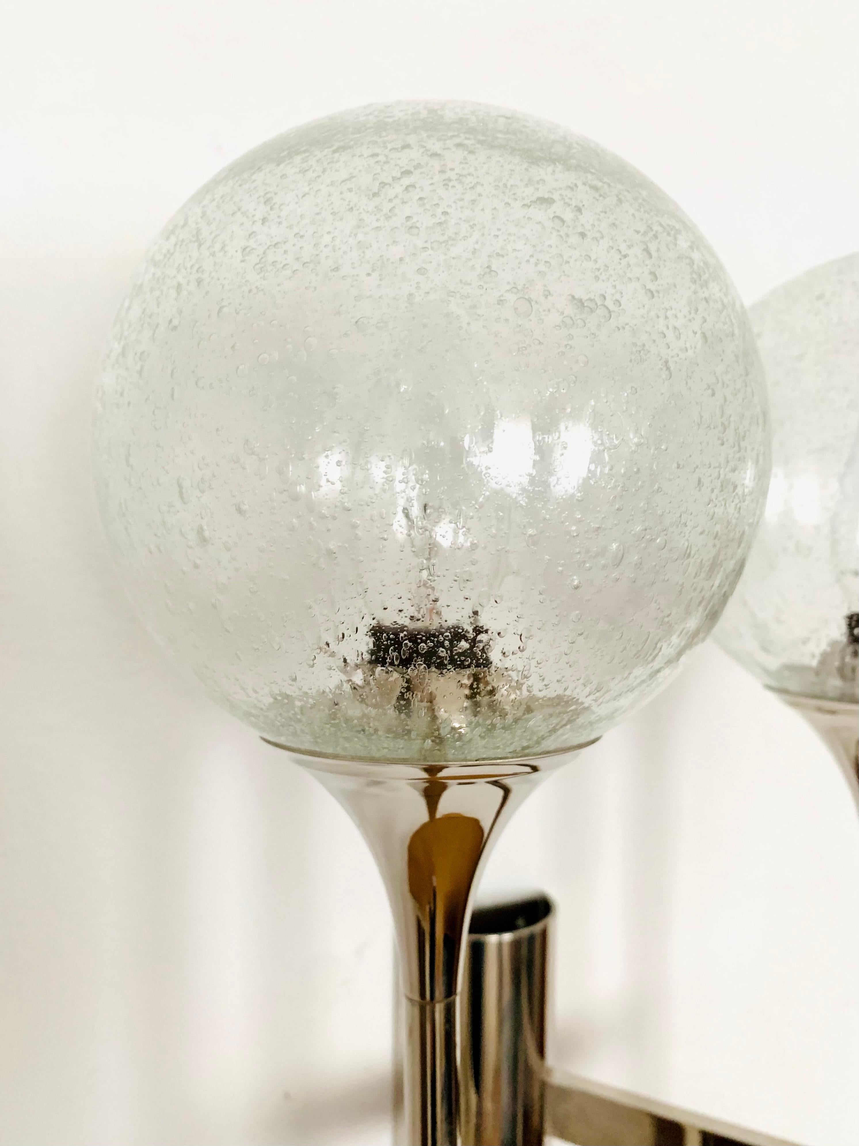 Mid-20th Century Bubble Glass Wall Lamp For Sale