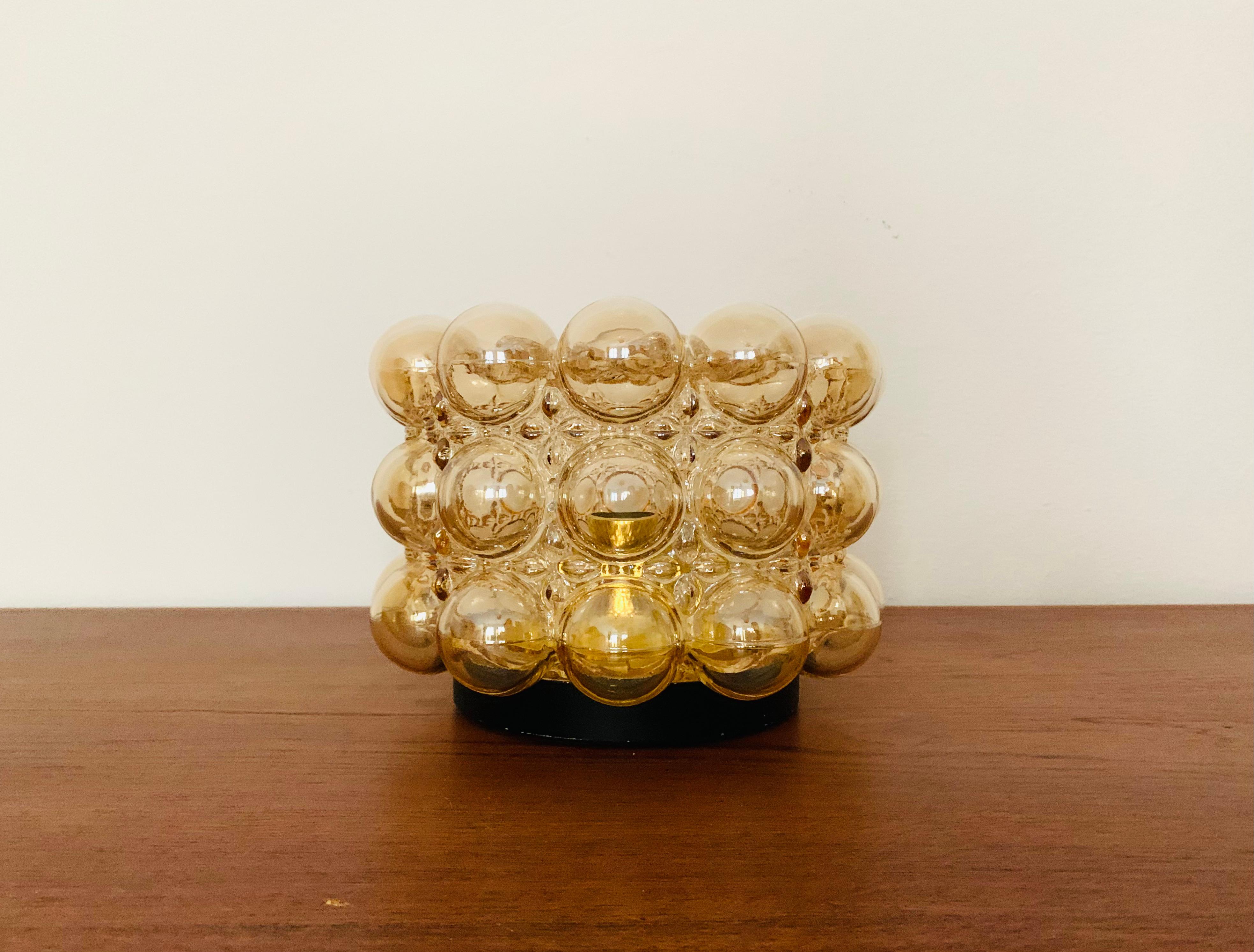 Bubble Glass Wall Lamp or Flush Light by Helena Tynell for Glashütte Limburg In Good Condition For Sale In München, DE